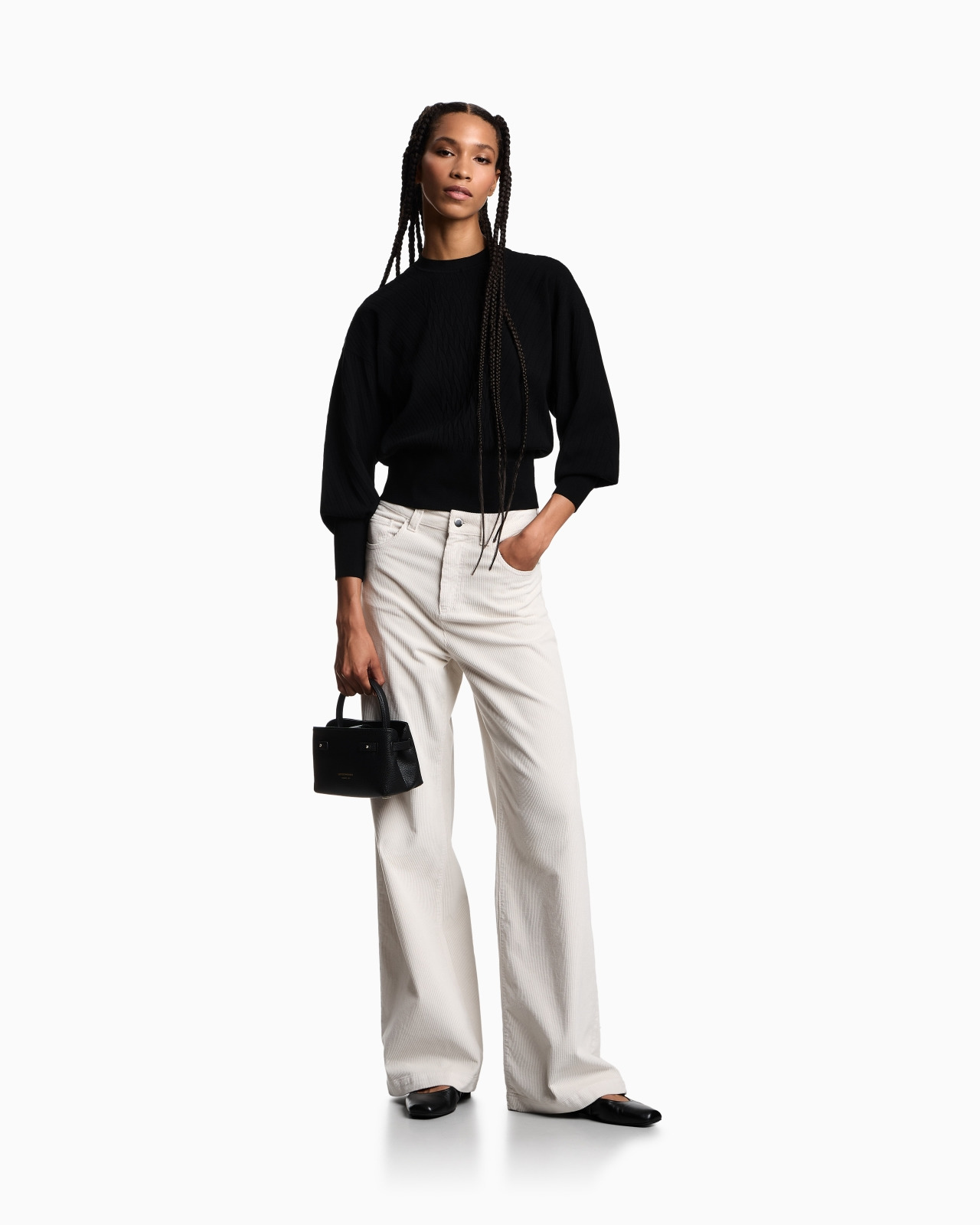 TRAVEL ESSENTIALS CAPSULE COLLECTION VISCOSE-BLEND JUMPER WITH AN EMBOSSED MOTIF - 2