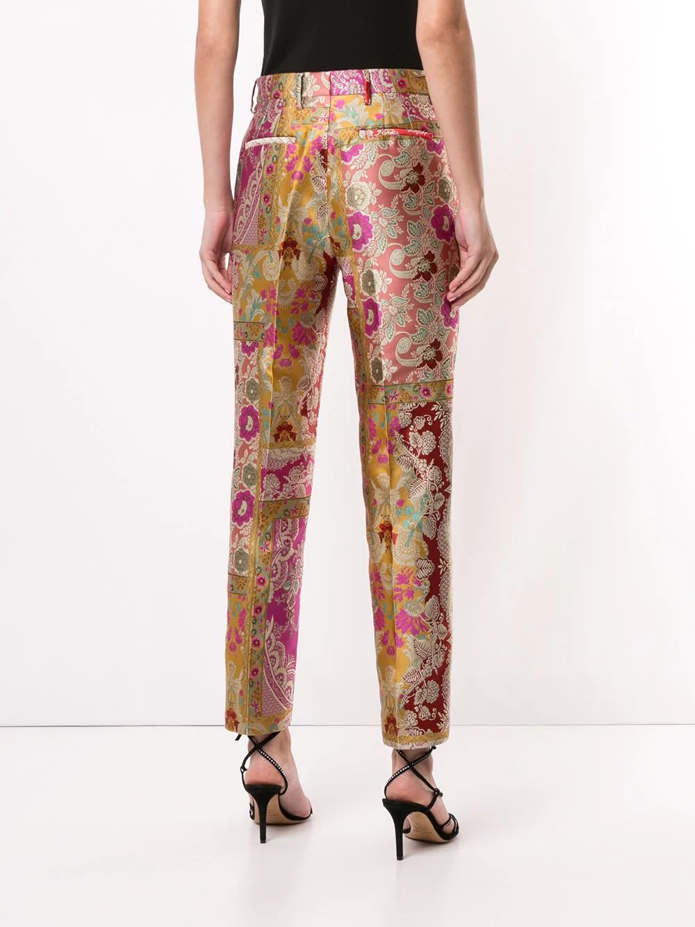 paisley tailored trousers - 4