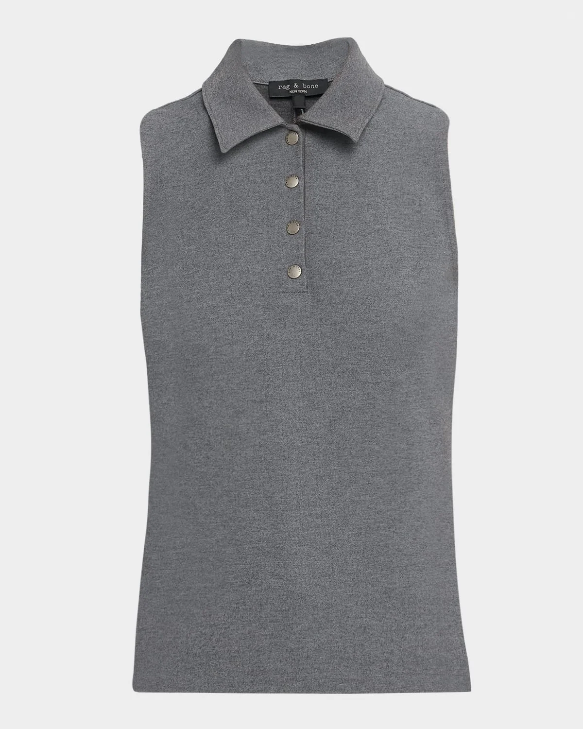 Irina Sleeveless Ponte Polo Shirt - 1