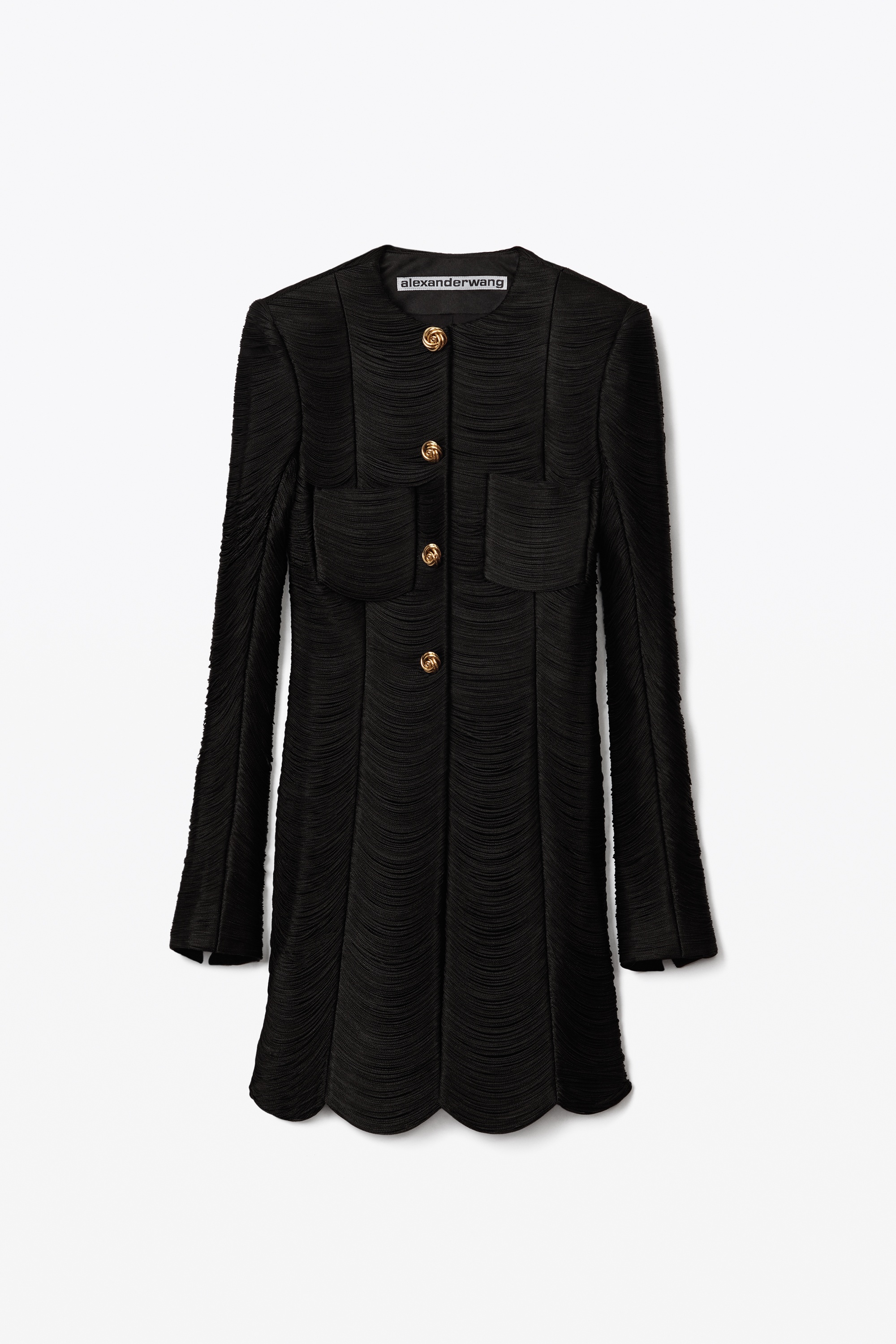 FRINGE SLIM COAT IN POWER MESH - 1