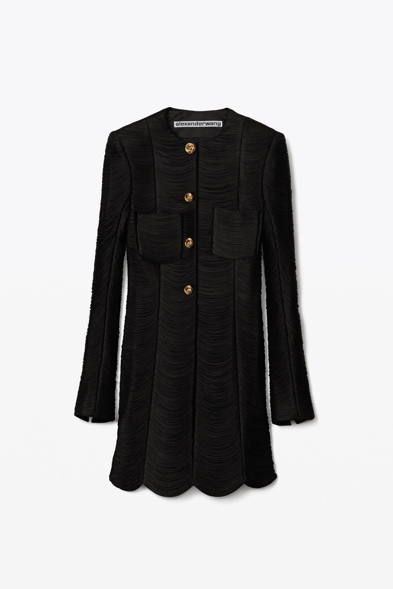 FRINGE SLIM COAT IN POWER MESH 1