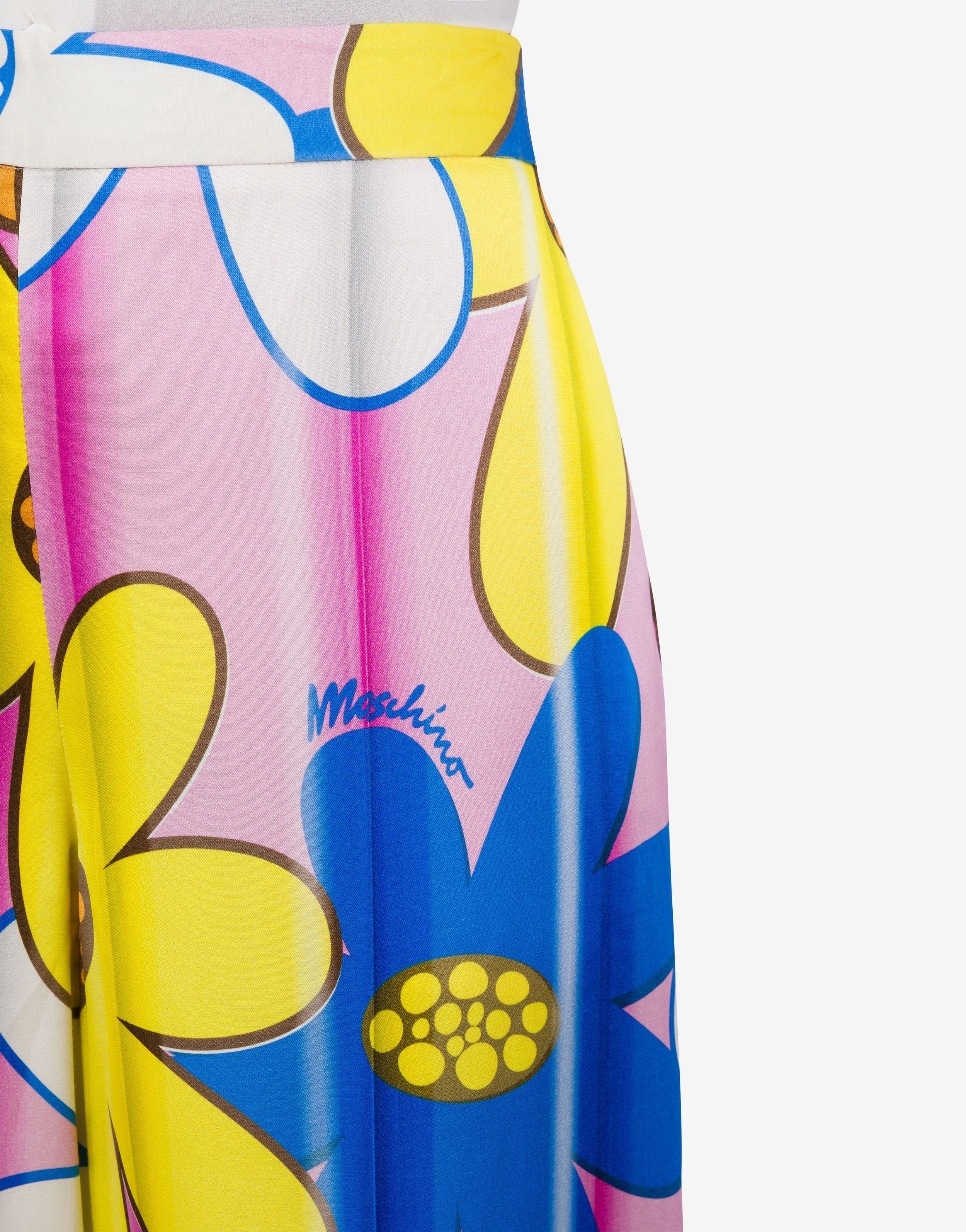 ALL-OVER FLOWERS OVERSIZED SATIN TROUSERS - 4