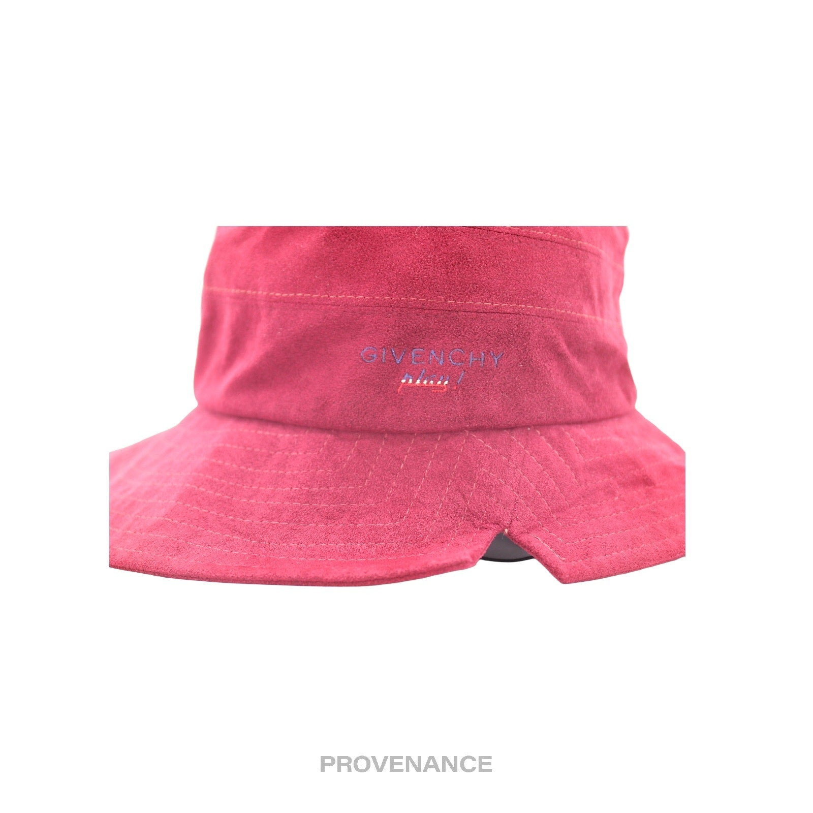Givenchy Play Logo Notch Bucket Hat - Wine Microsuede - 3