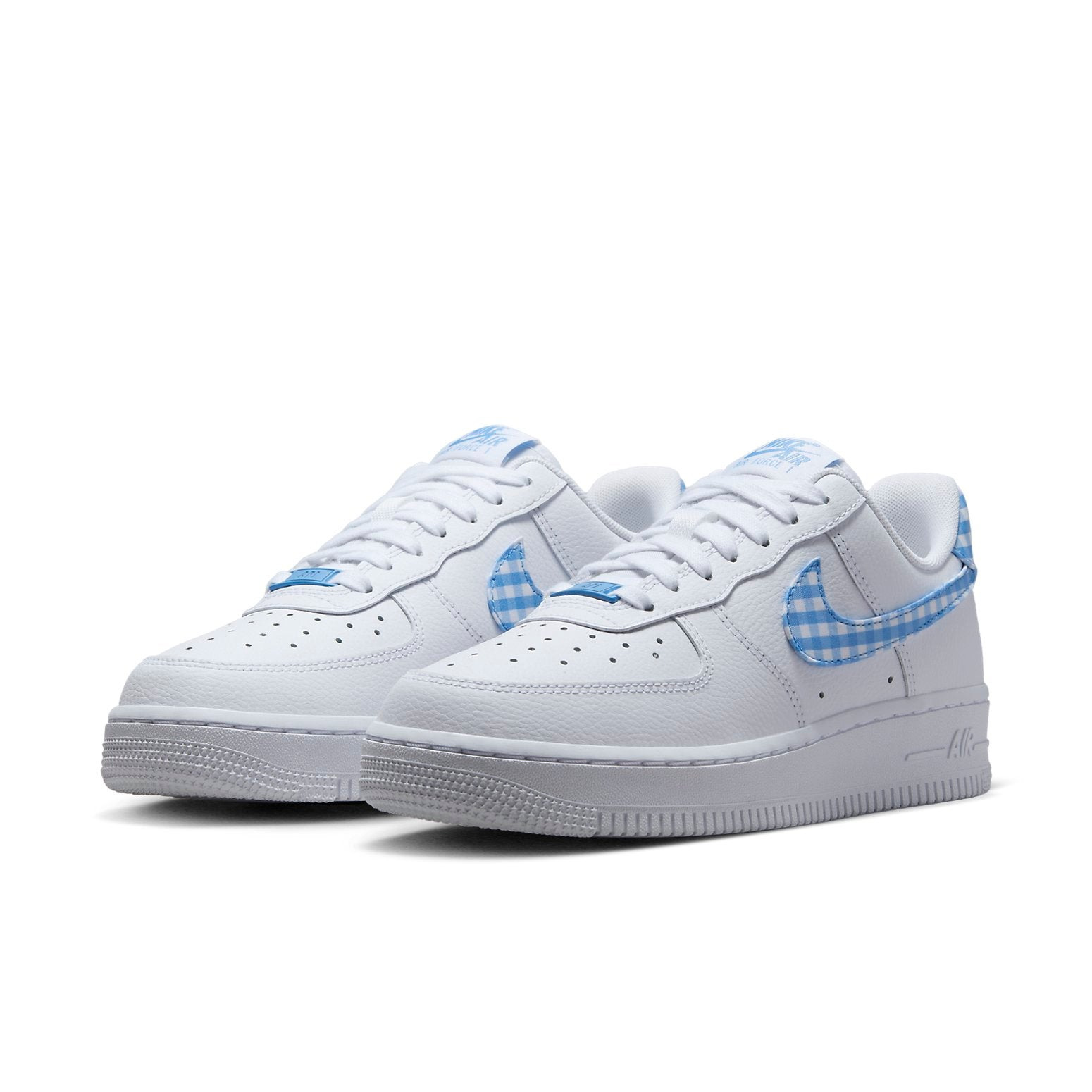 (WMNS) Nike Air Force 1 Low 'University Blue Gingham Plaids' DZ2784-100 - 3