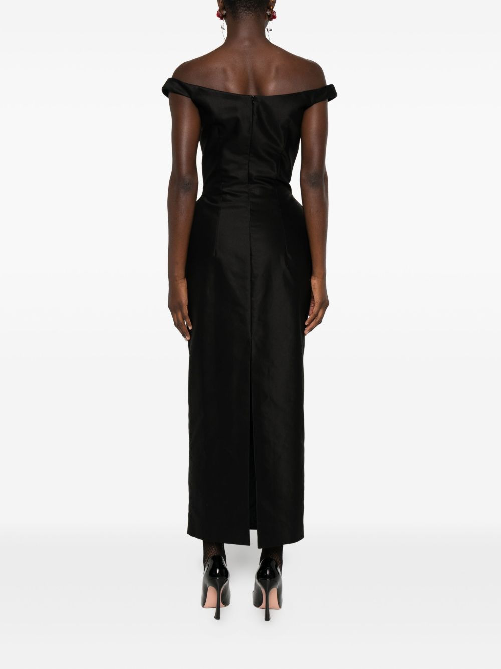 silk midi dress - 4