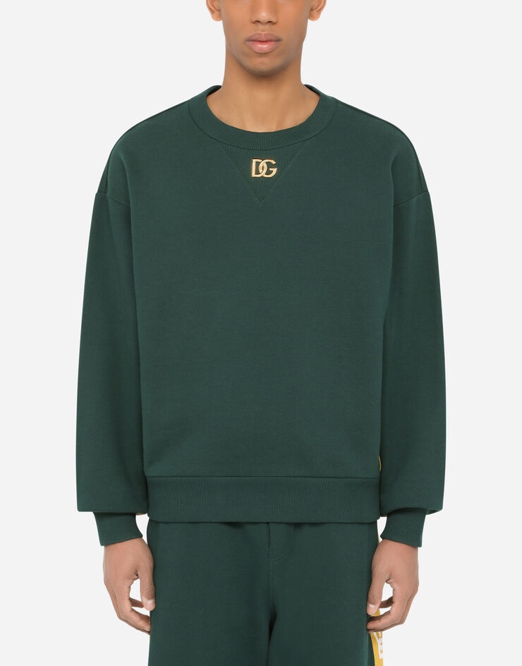 Jersey sweatshirt with DG logo bands - 1