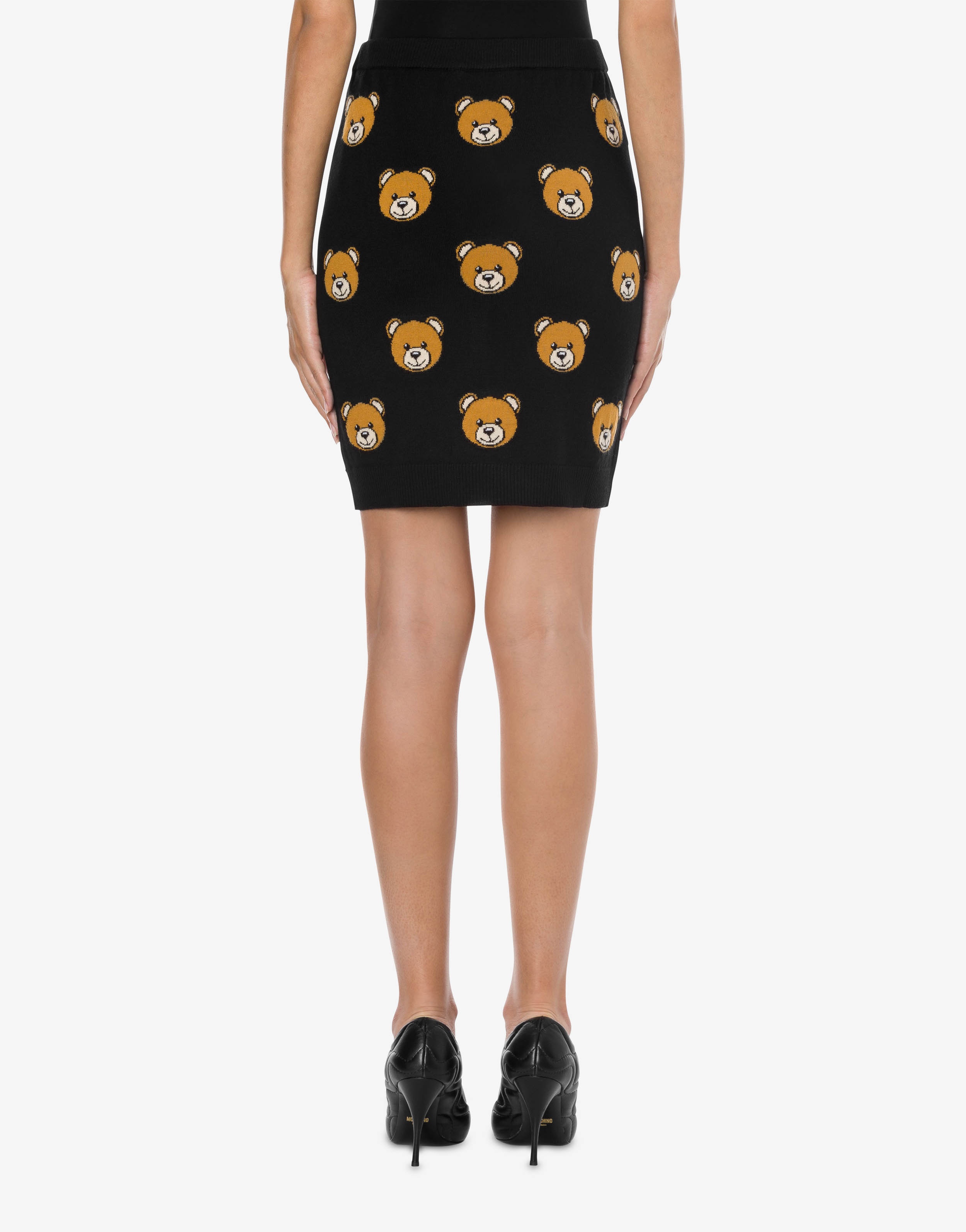 ALLOVER TEDDY BEAR WOOL SKIRT - 3