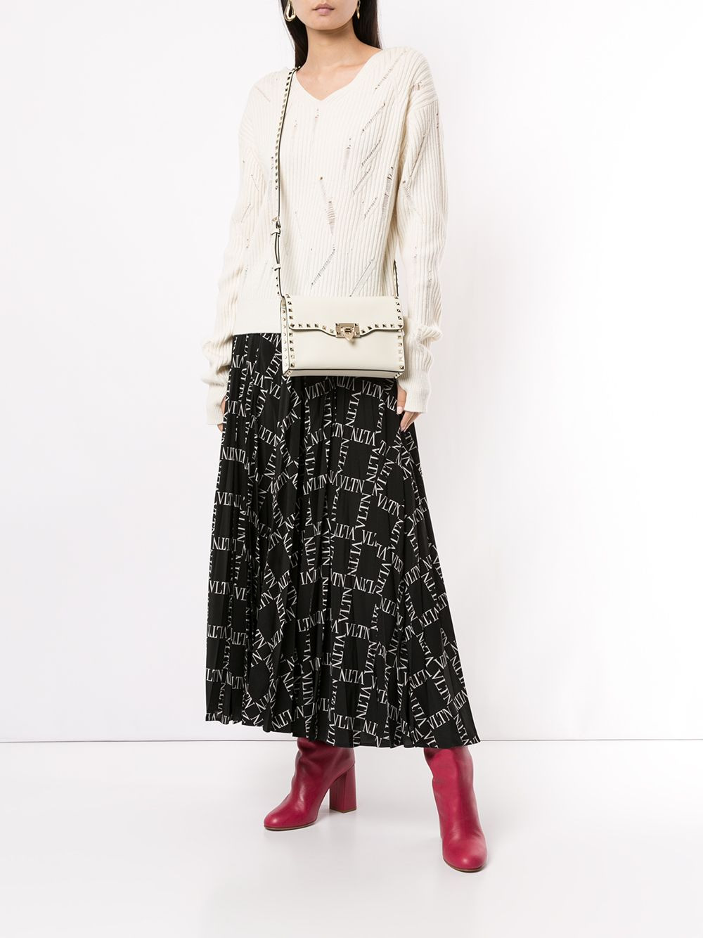 VLTN print skirt - 2