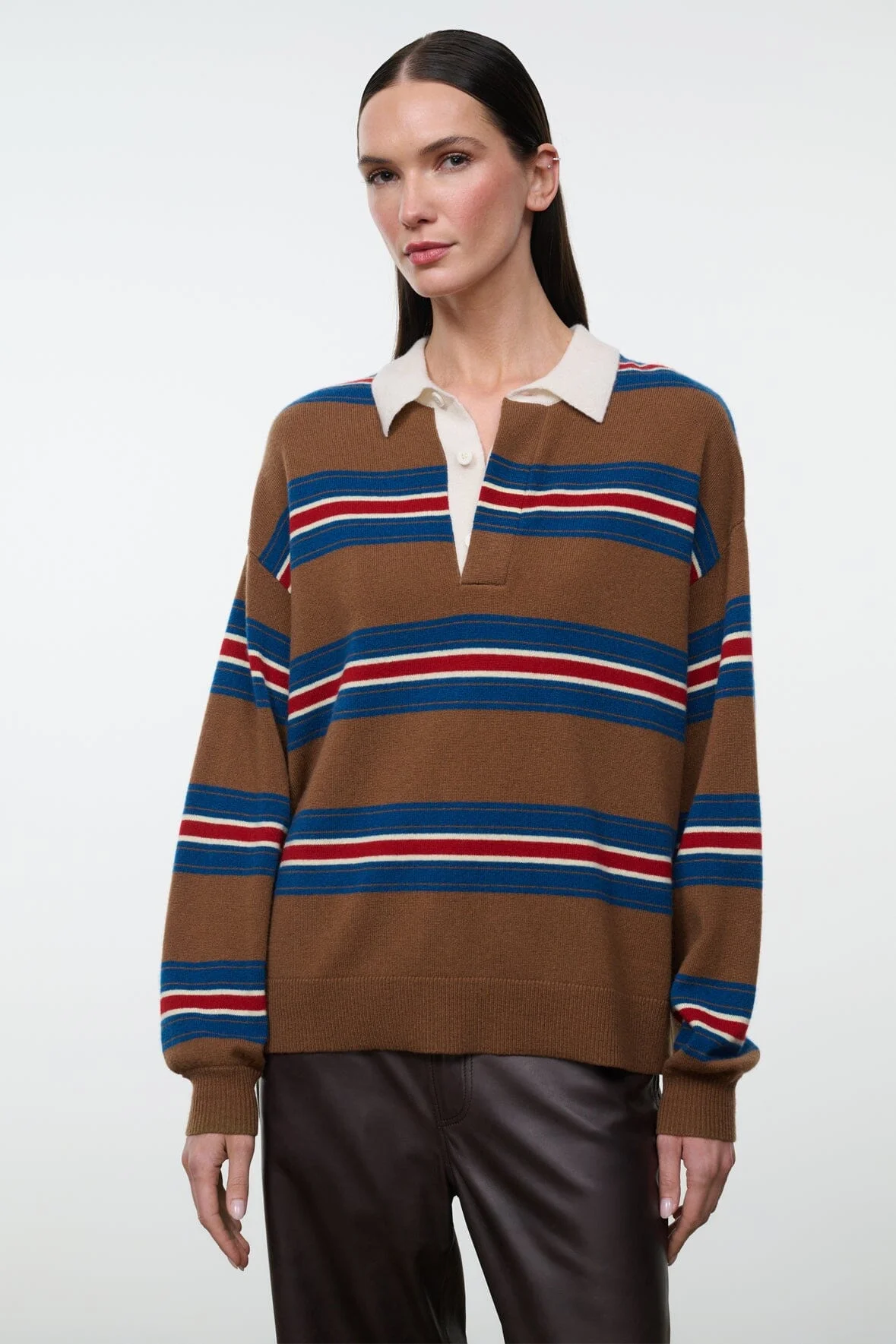 STAUD MICHAEL CASHMERE SWEATER SAVOY STRIPE - 1