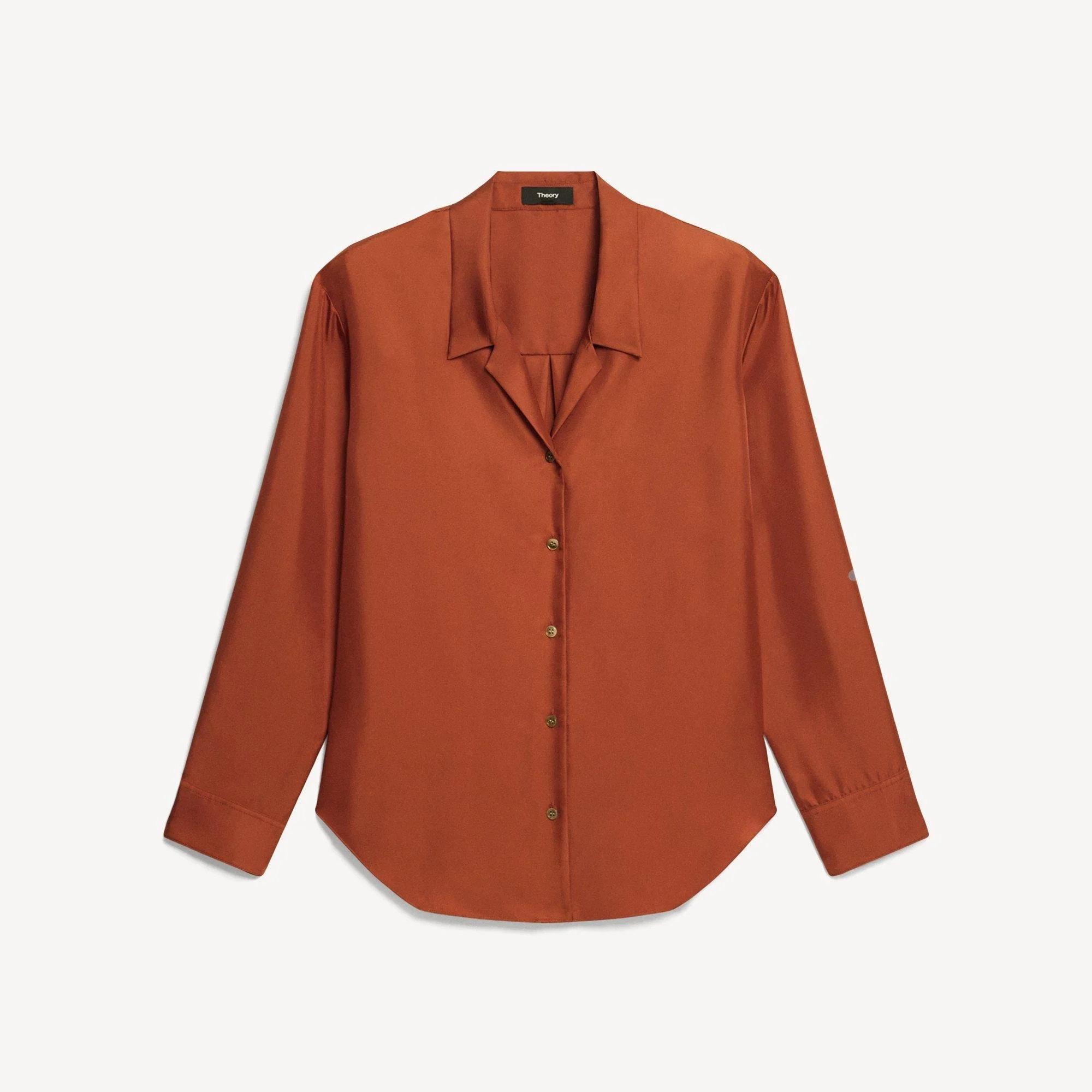 Boxy Button-Up Shirt in Mod Silk Twill - 1