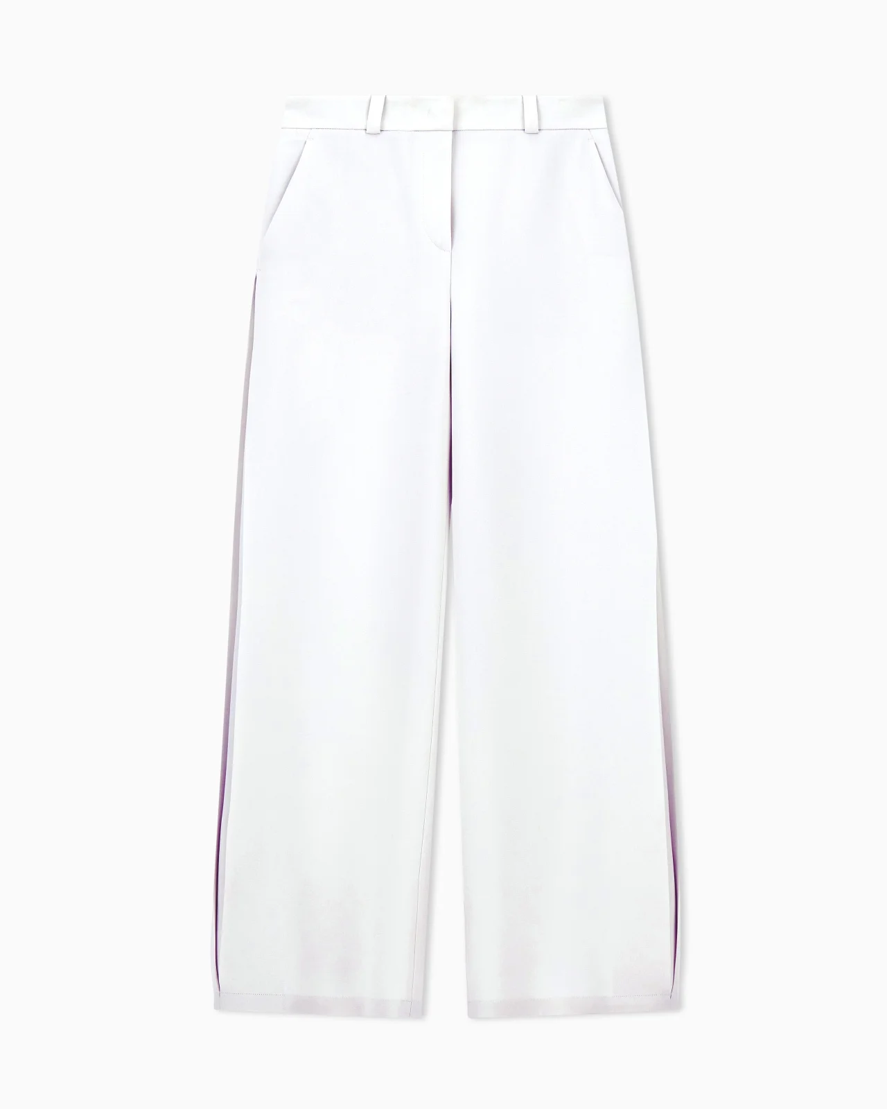 FLAT FRONT TROUSERS IN SILK CADY WITH A HIDDEN SIDE PLEAT - 1