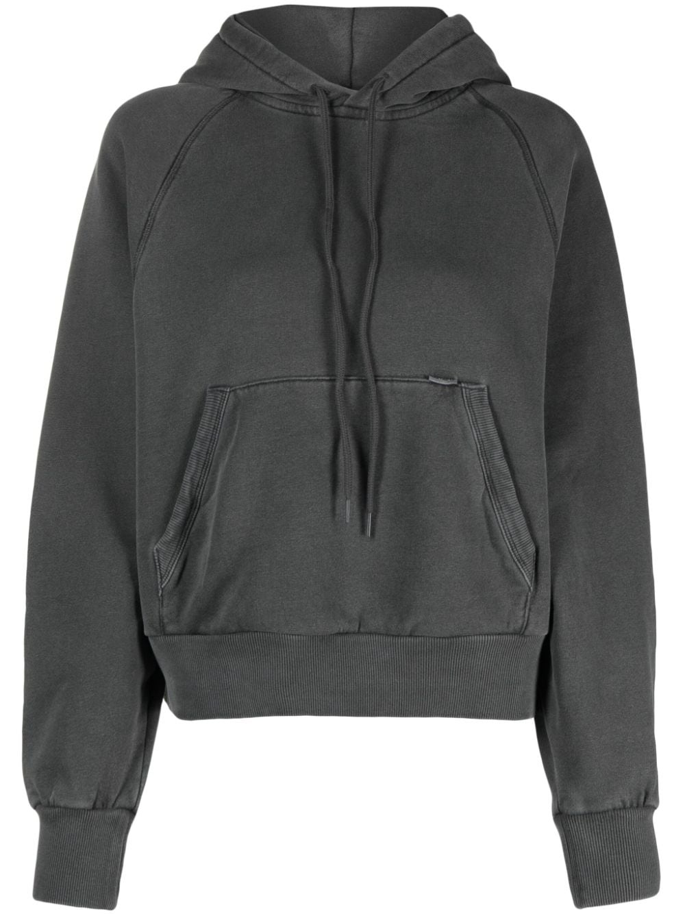 Taos logo-tag cotton hoodie - 1