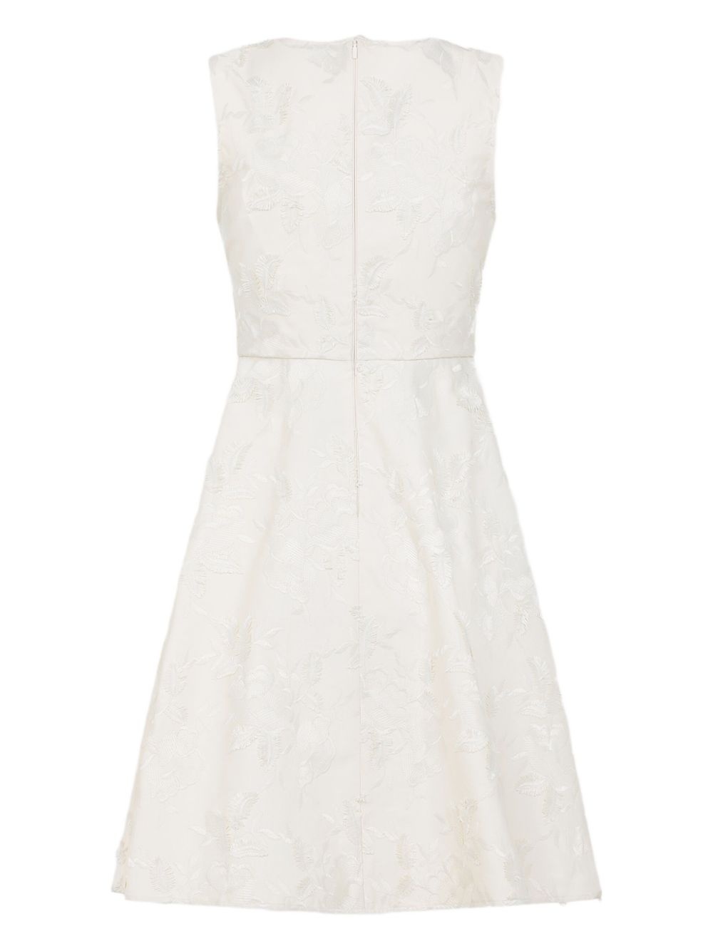floral-embroidered midi dress - 2