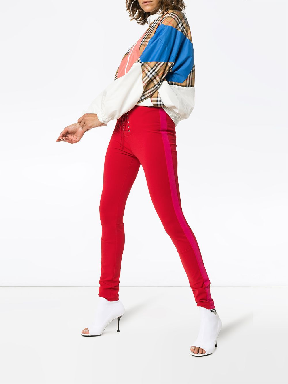 lace up skinny trousers - 2