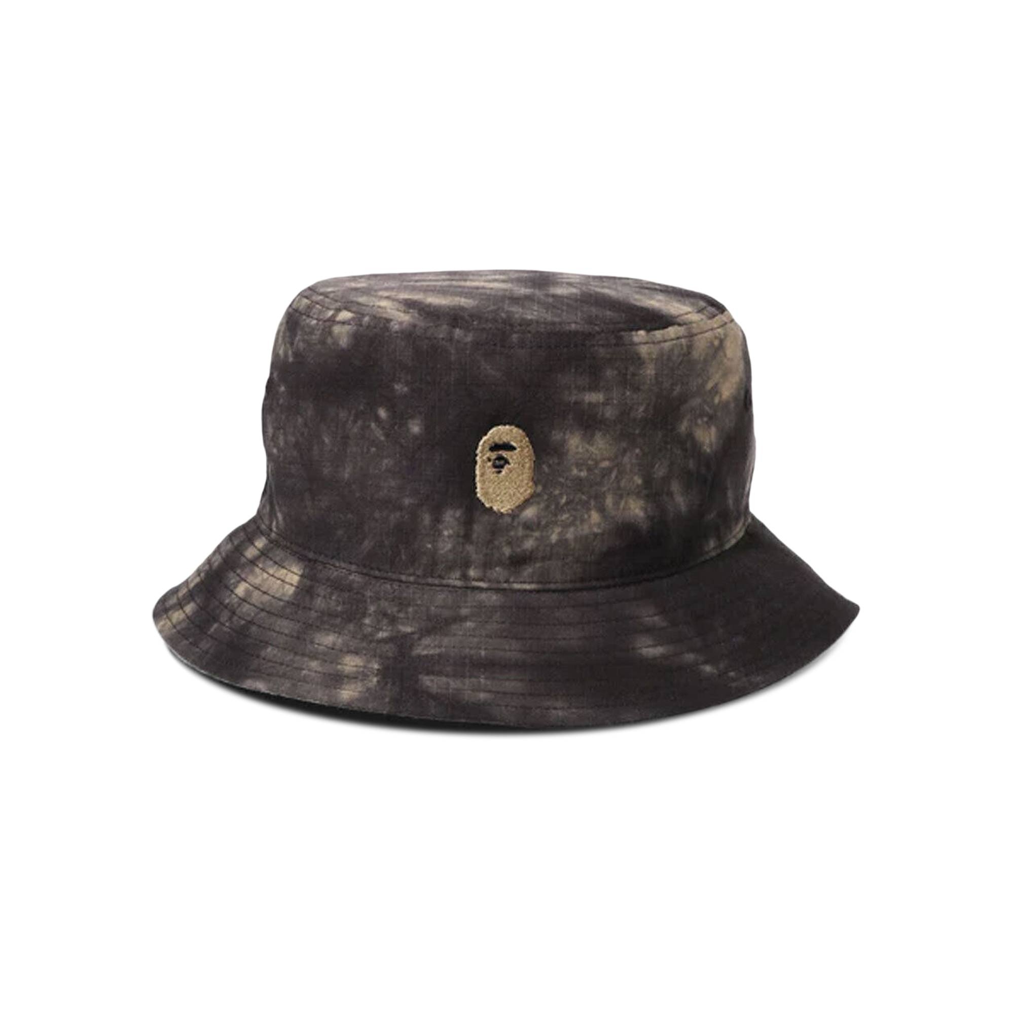 BAPE Tie Dye One Point Bucket Hat 'Black' - 1