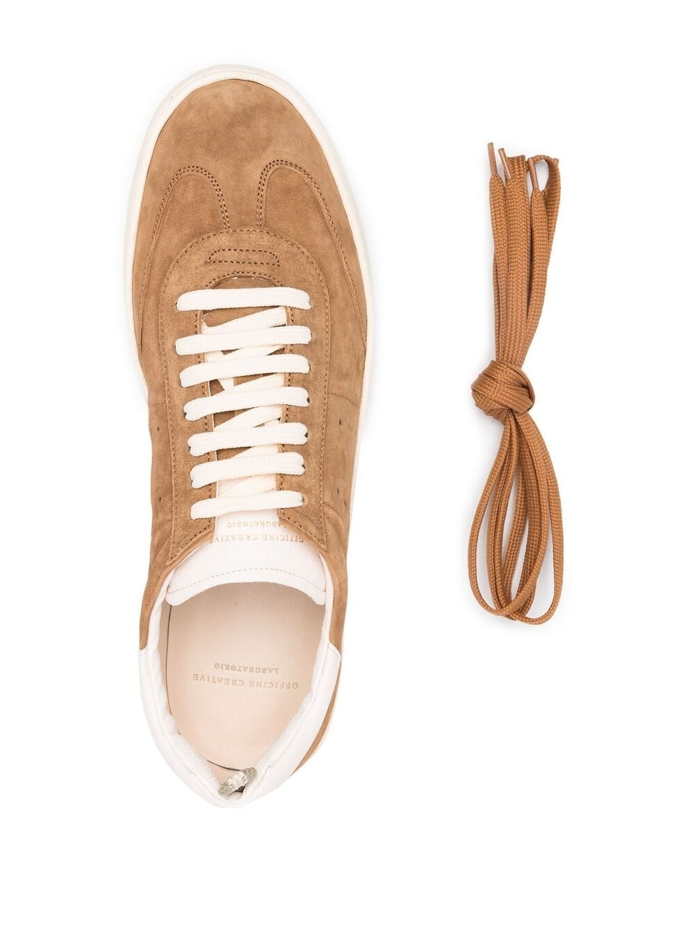 low-top suede sneakers - 4