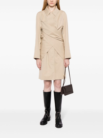 Ports 1961 wrap-design cotton trench coat outlook