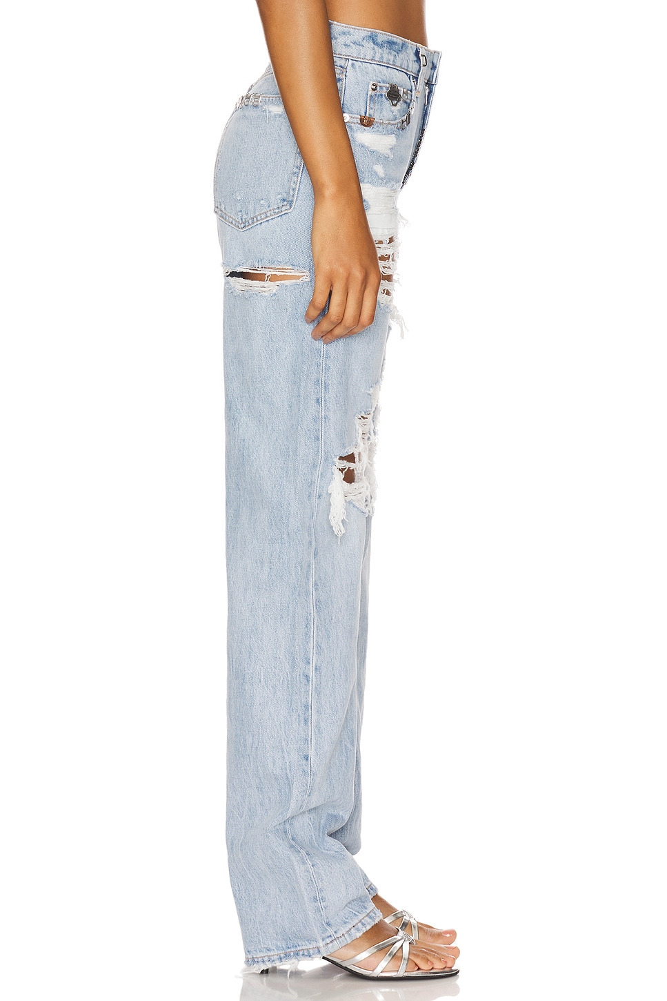 Distressed Ez Mid Rise Jean - 3