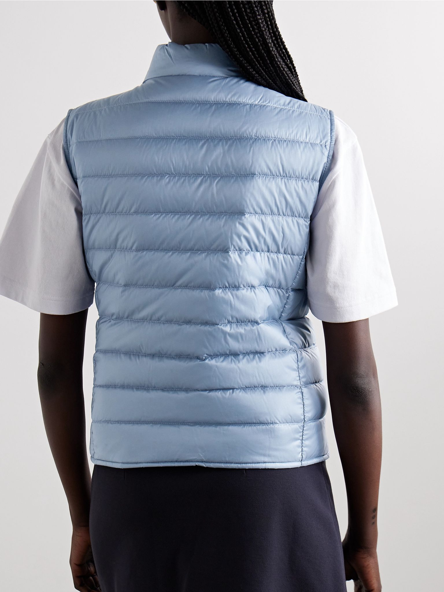 Liane quilted shell down vest Blue - 4