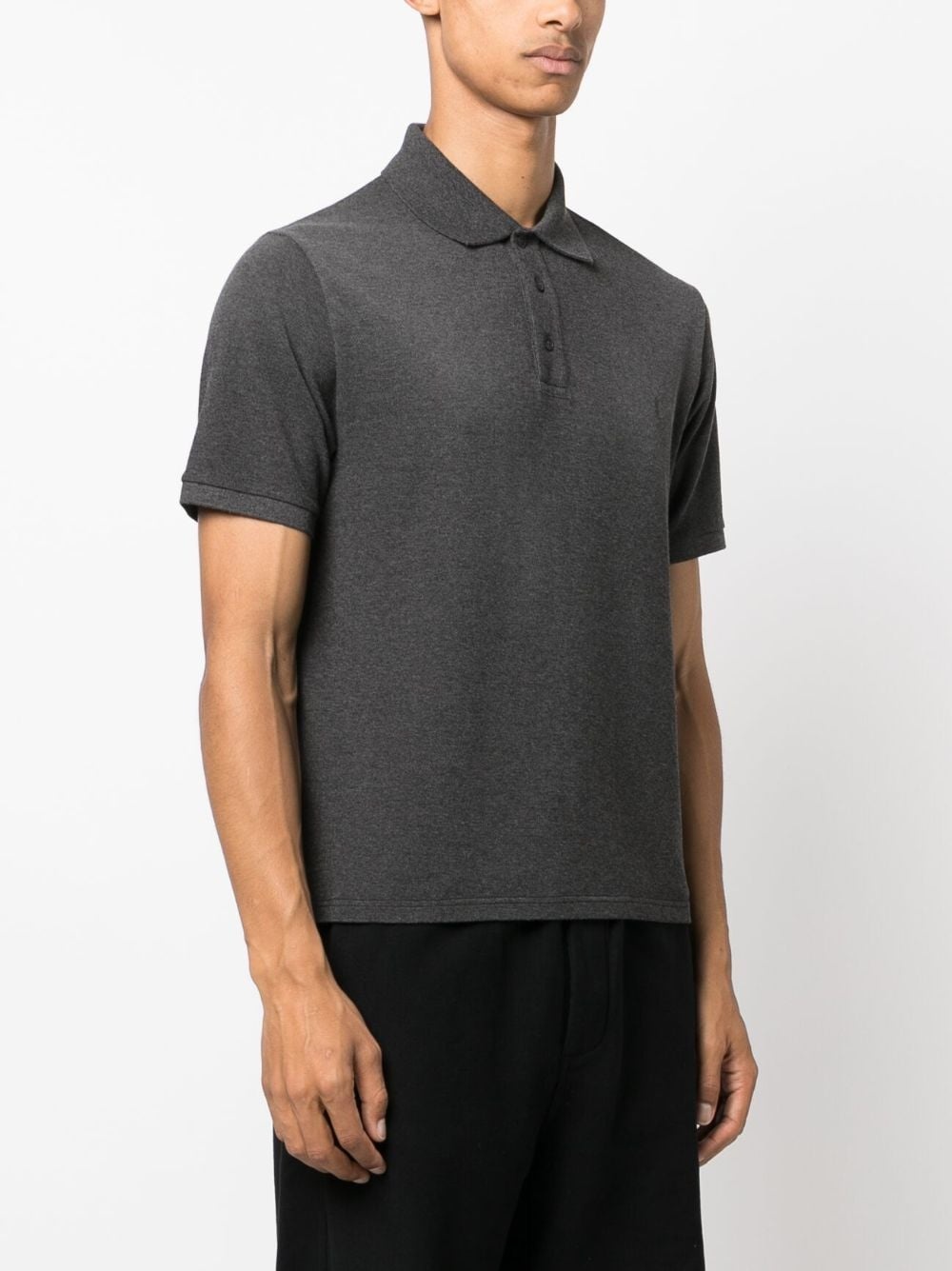embroidered-logo polo shirt - 3