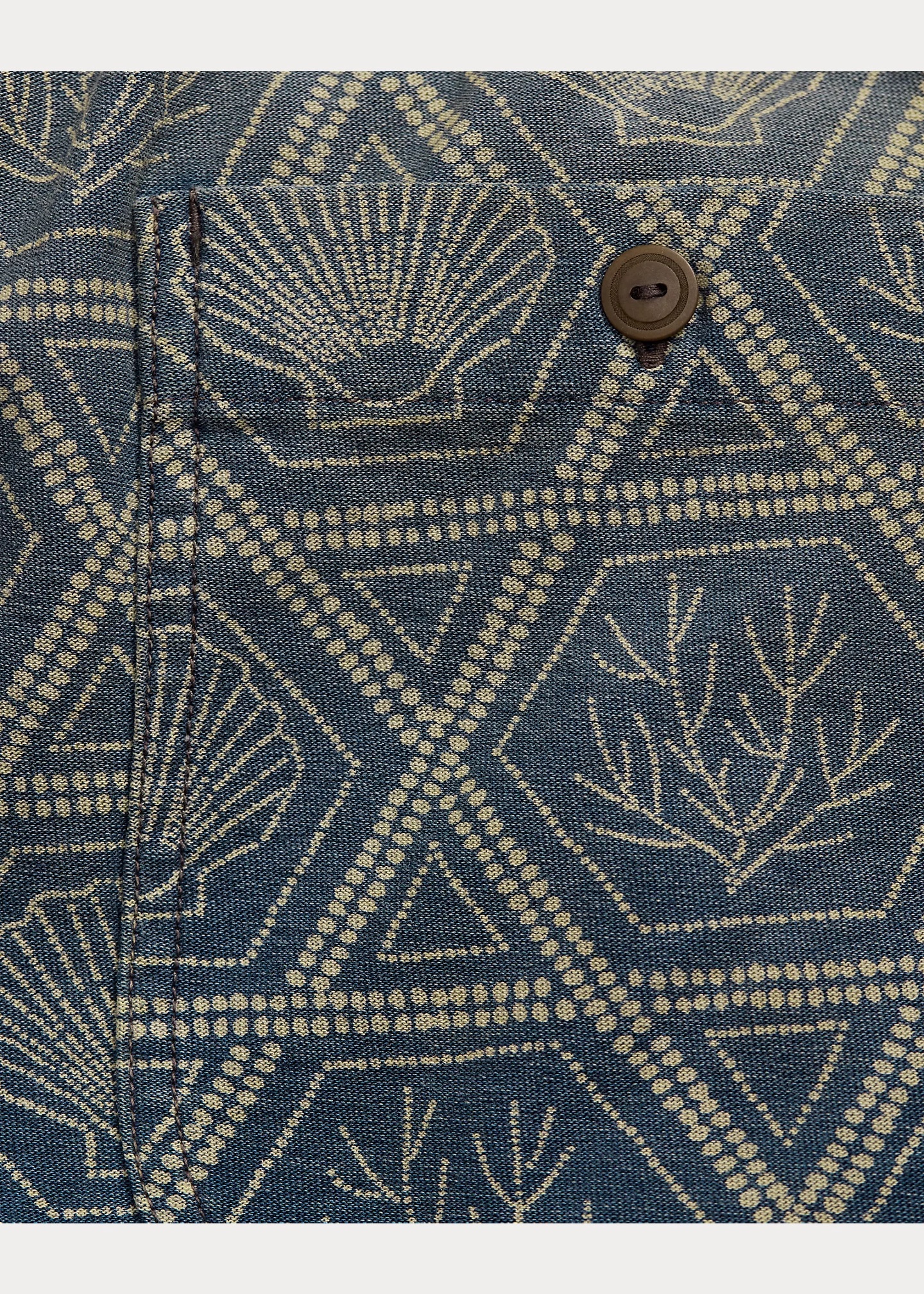 Indigo Shell-Print Jersey Short - 3