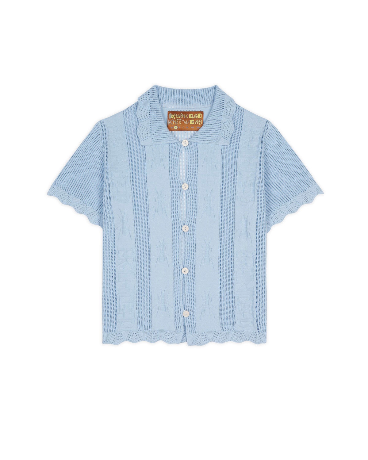 Translucent Doily Top - Light Blue - 1