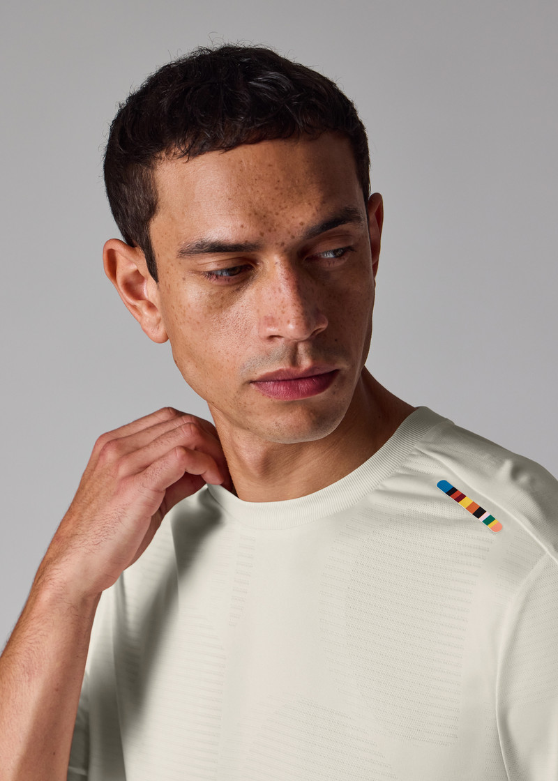 Paul Smith + Castore - Whisper White Jacquard T-Shirt 5