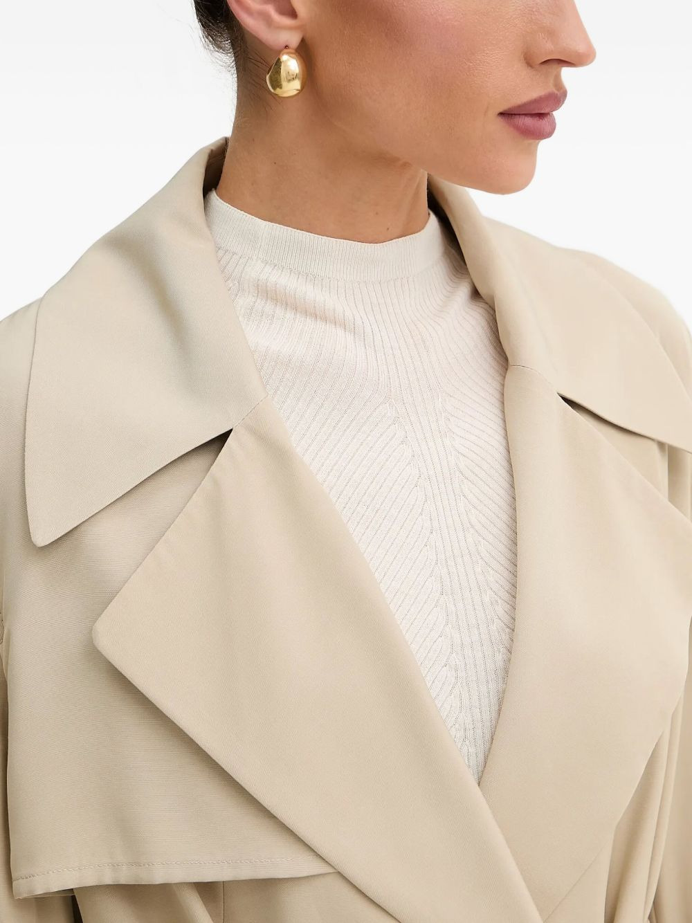 Calissya belted lapel trench coat - 4