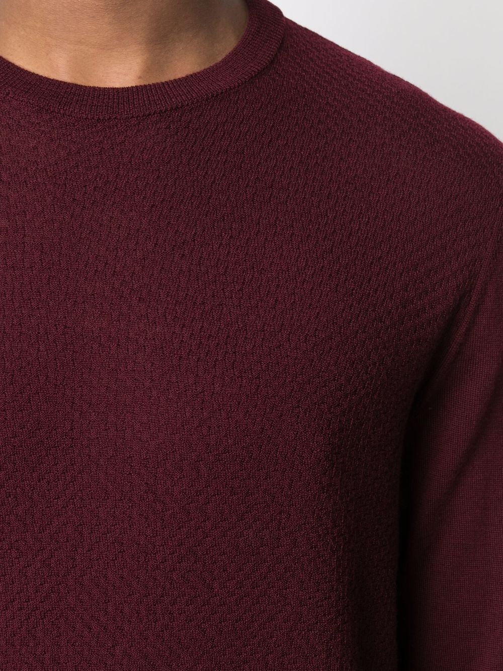 ribbed-knit crew neck sweater - 5