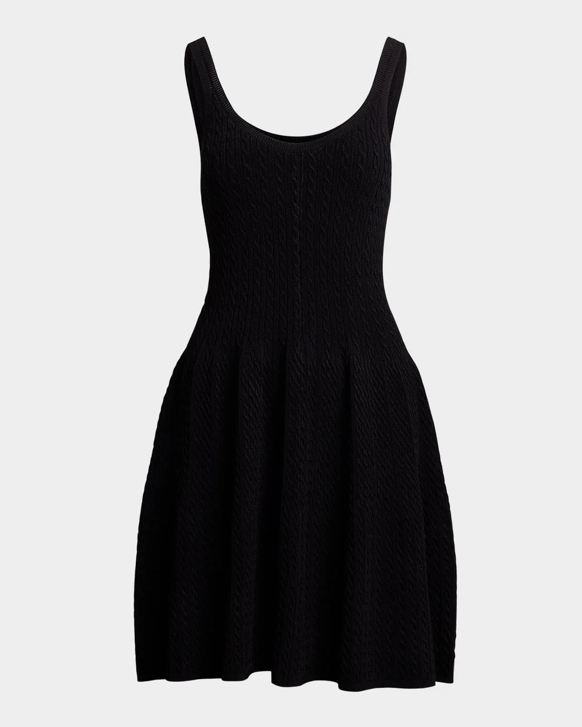 Cable-Knit Sleeveless Sweater Dress - 1