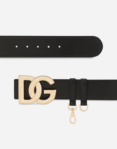Dolce & Gabbana Calfskin belt with DG logo outlook