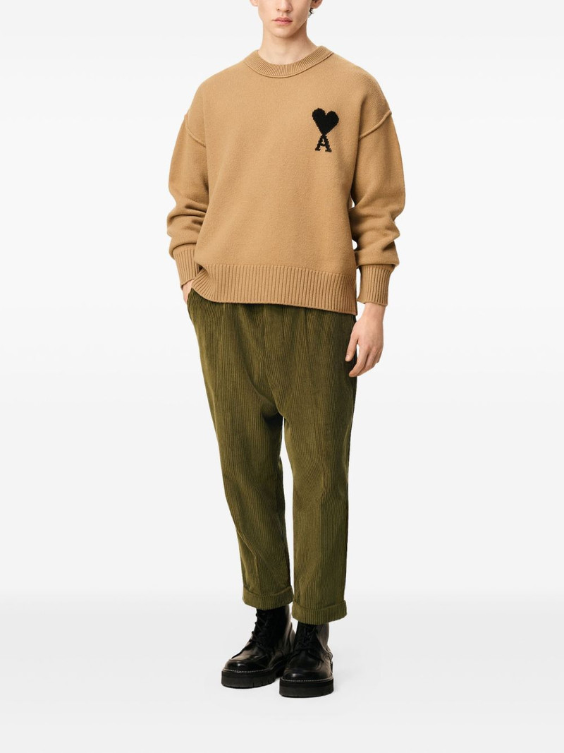 AMI Paris pleated corduroy trousers outlook