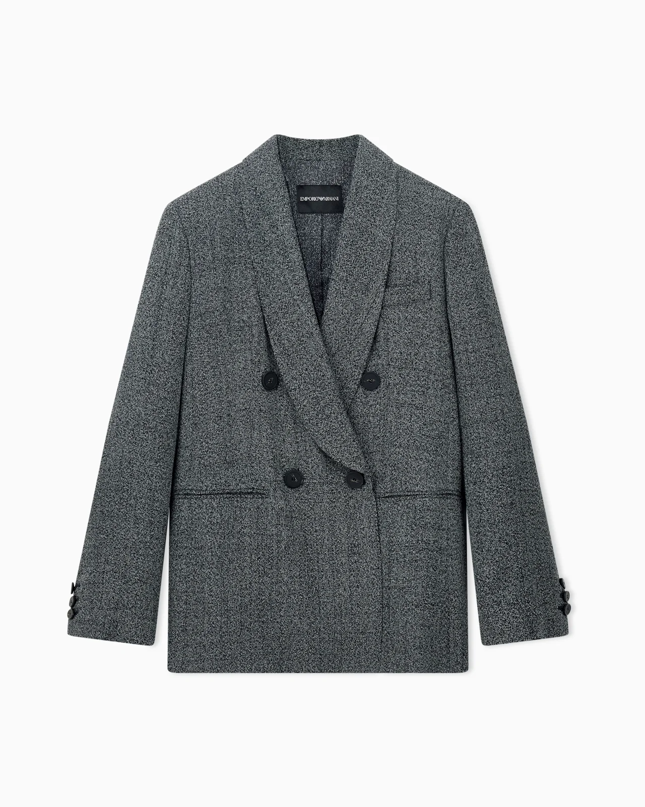 DOUBLE-BREASTED BLAZER IN MOULINÉ FABRIC SIGNATURE CAPSULE - 1