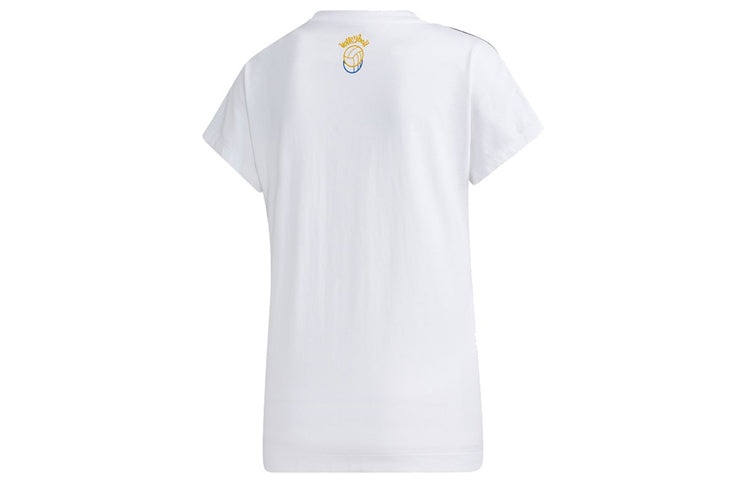 adidas neo Panda Tee Printing Loose Short Sleeve White GK1561 - 2