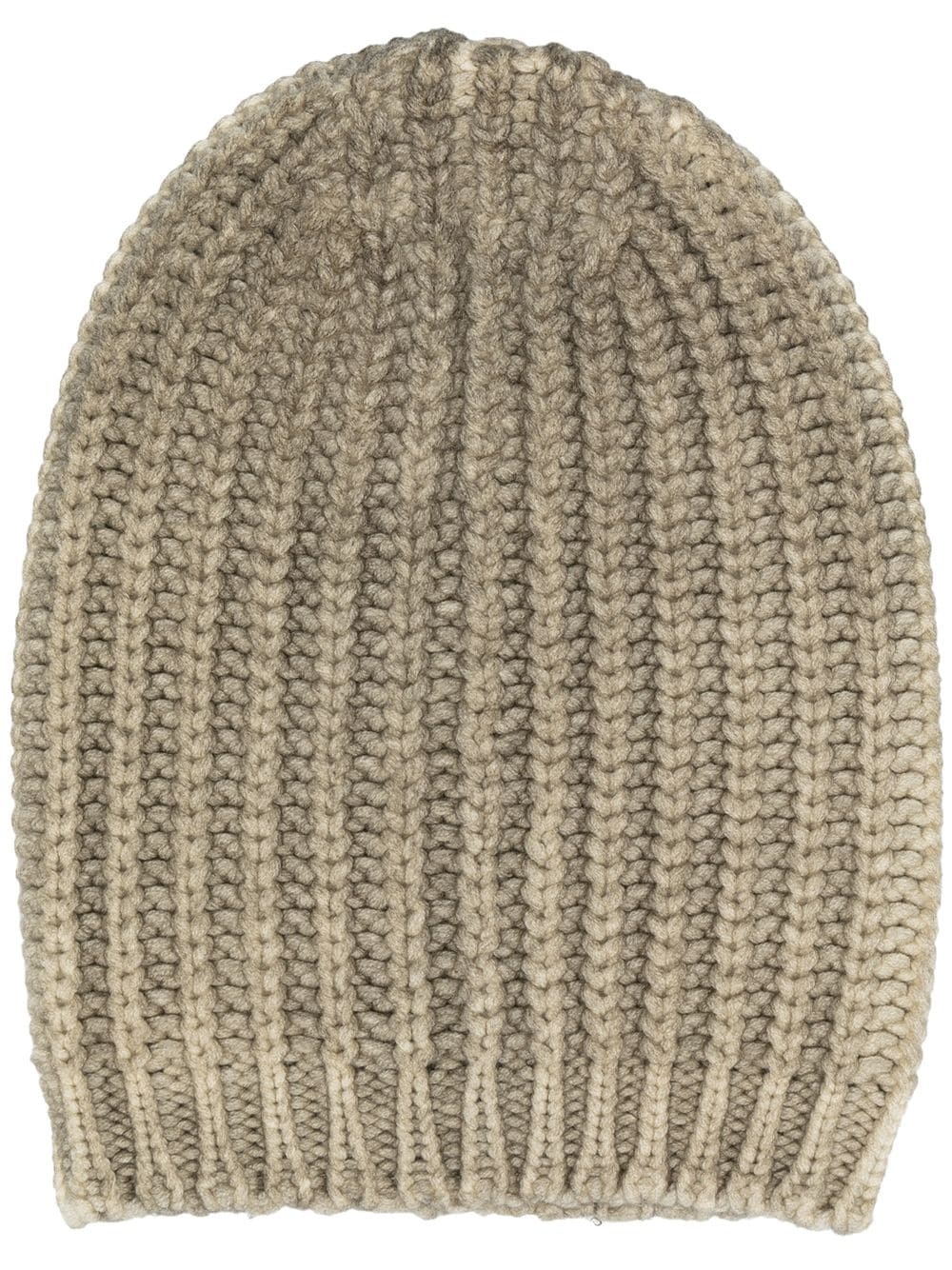 chunky-ribbed-knit beanie  - 1