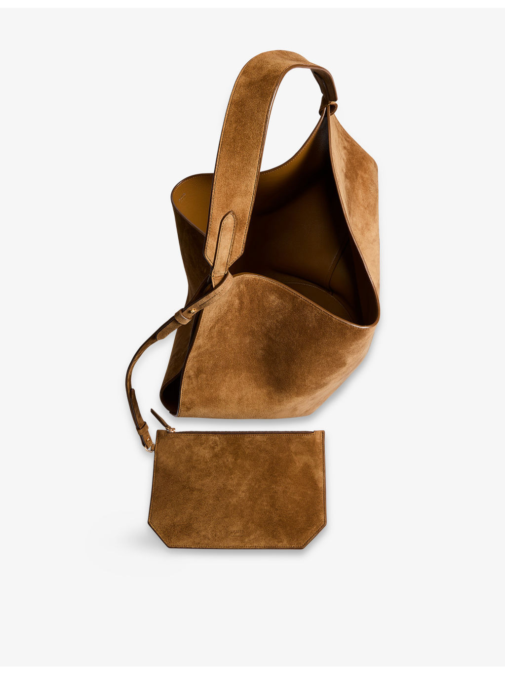 Lotus Medium Suede Tote Bag - 4