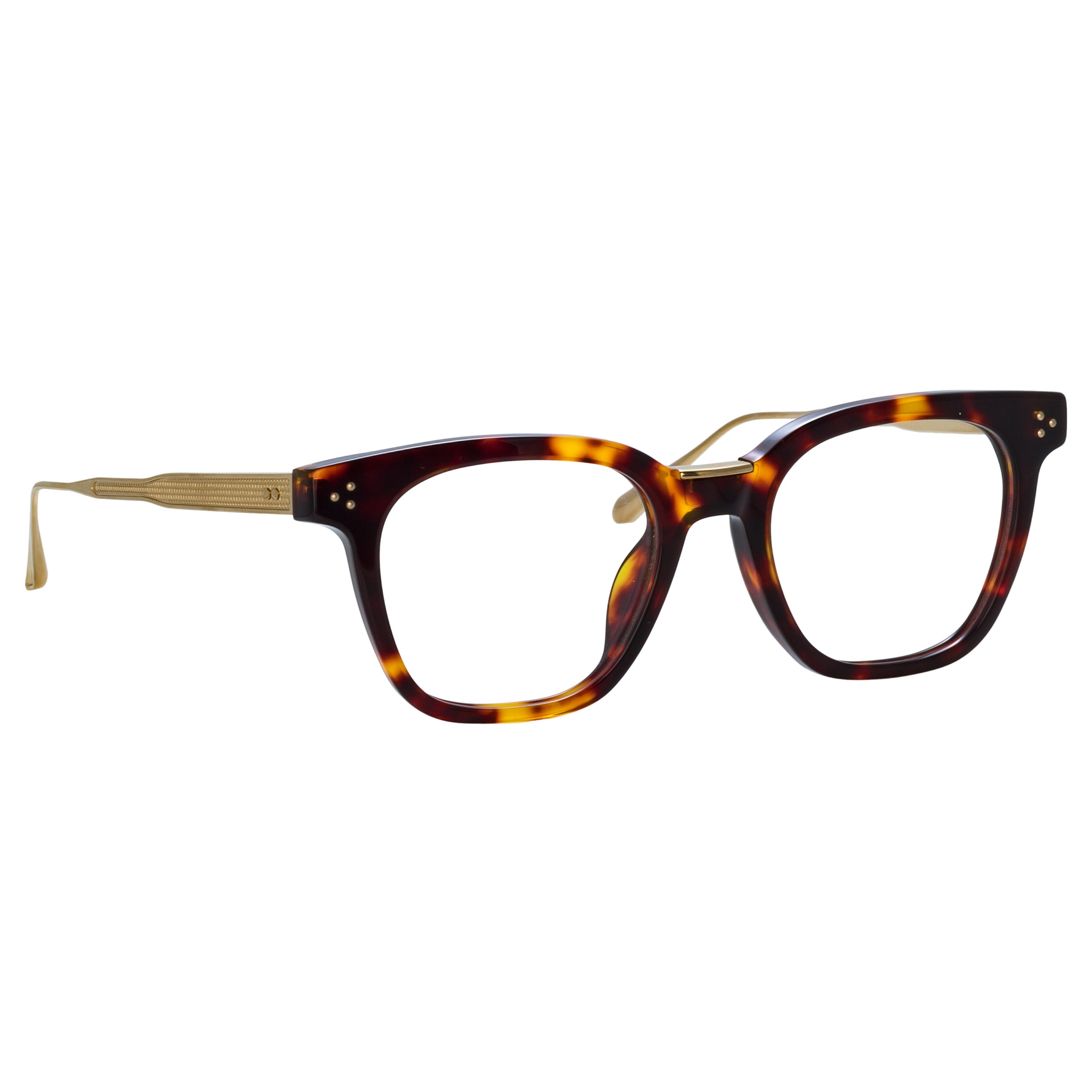 MEN'S EVANS OPTICAL D-FRAME IN TORTOISESHELL - 3