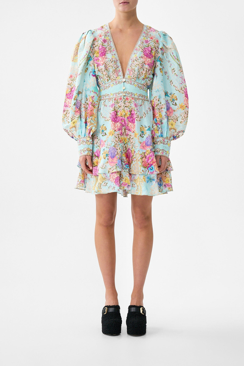 CAMILLA BUTTON FRONT FRILL DRESS outlook