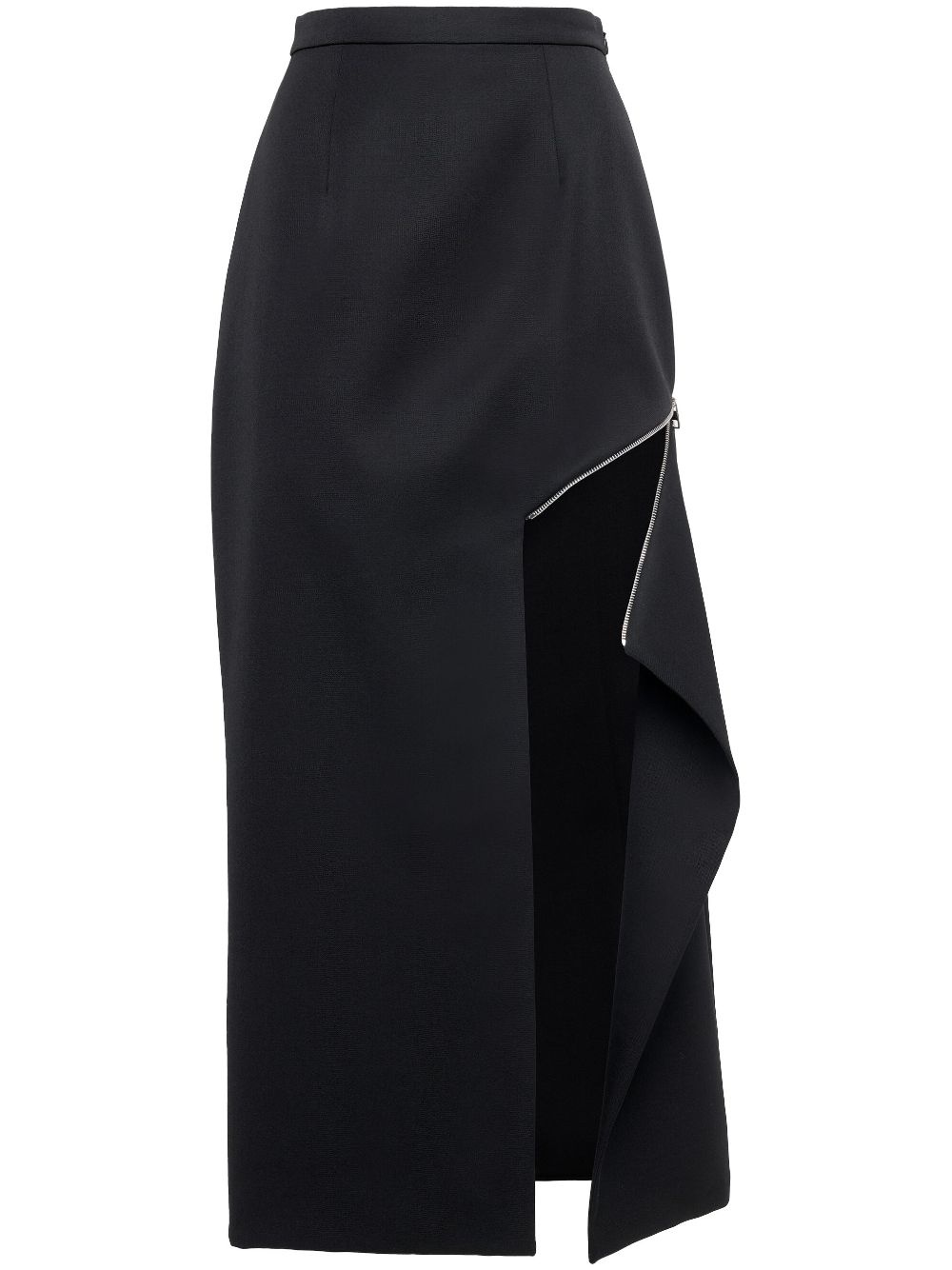 zip-slash pencil skirt - 1