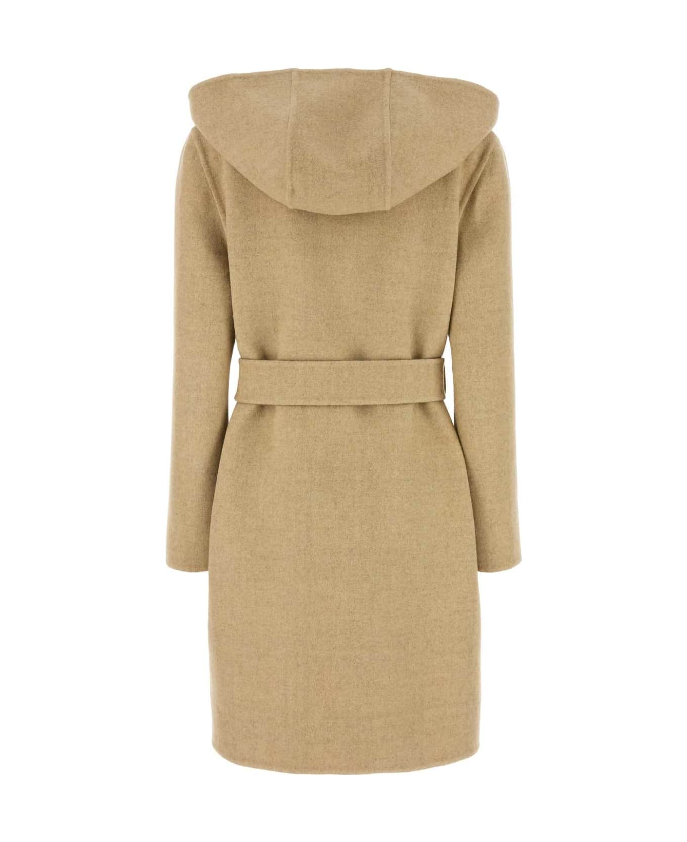 Beige Wool Reversible Coat - 2