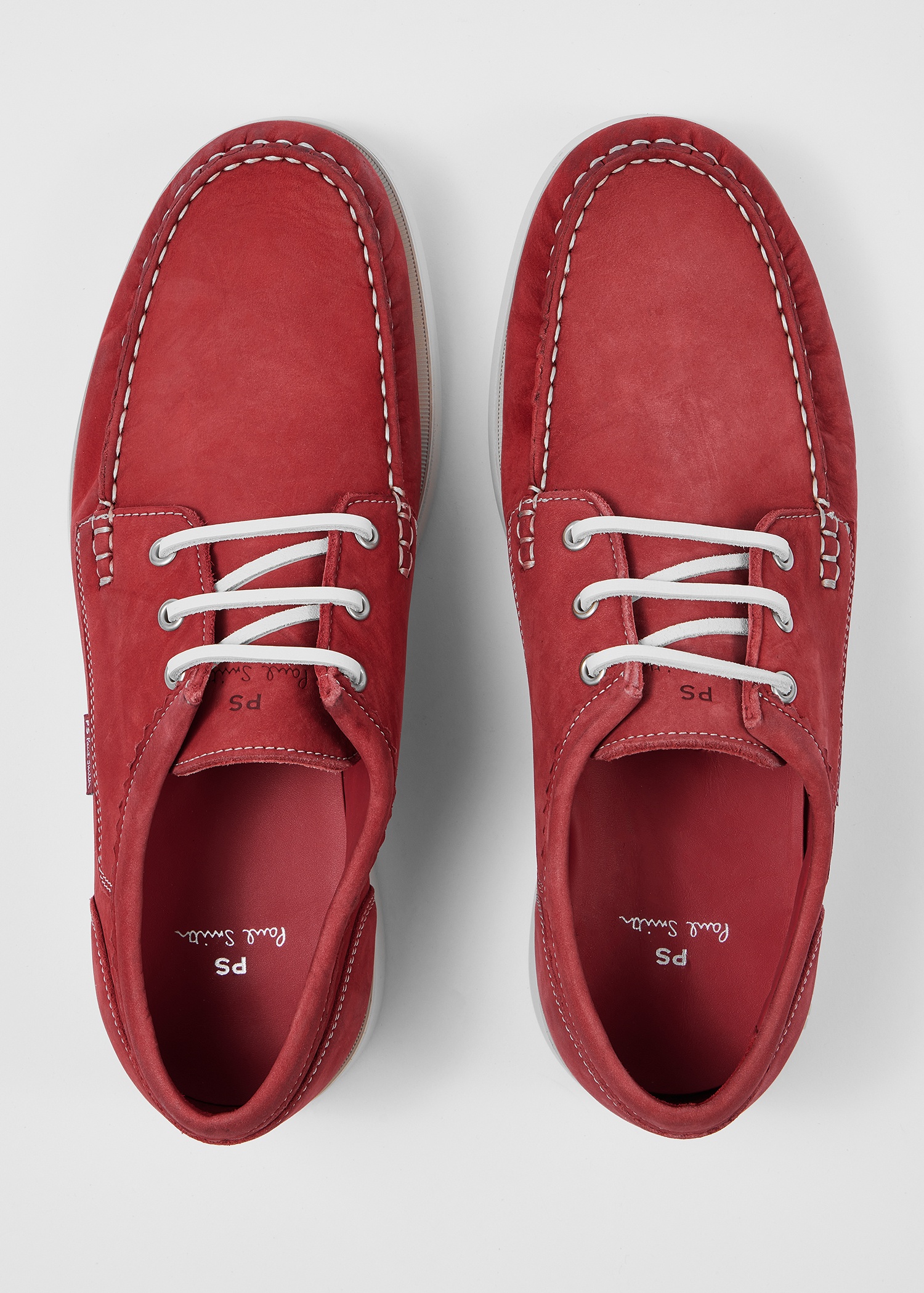 Red 'Pebble' Boat Shoes - 3
