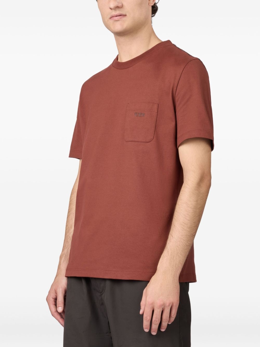 block-colour pocket T-shirt - 2