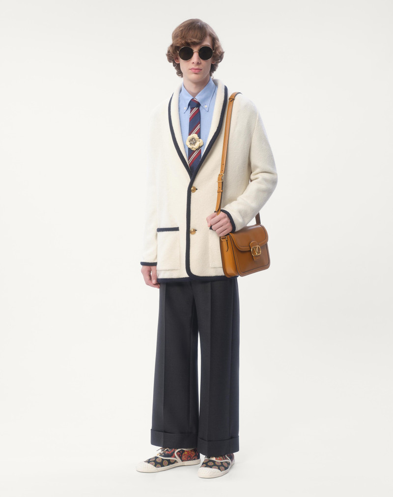 Valentino WOOL GABARDINE PANTS WITH TURN-UPS outlook
