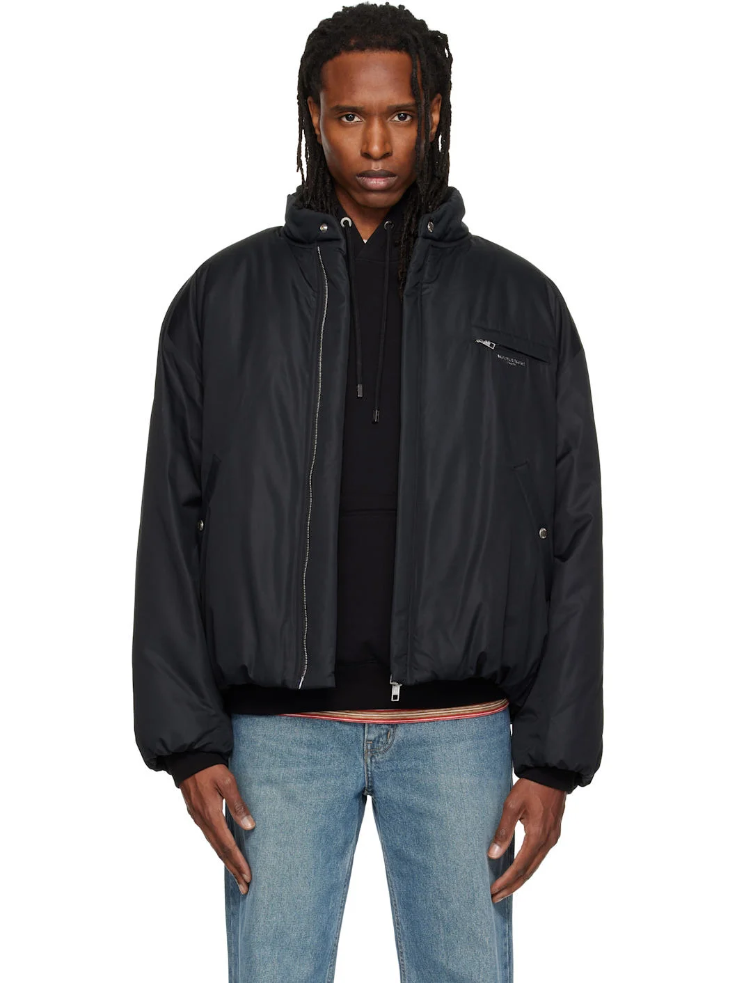 Black Insulated Logo Jacket - 1
