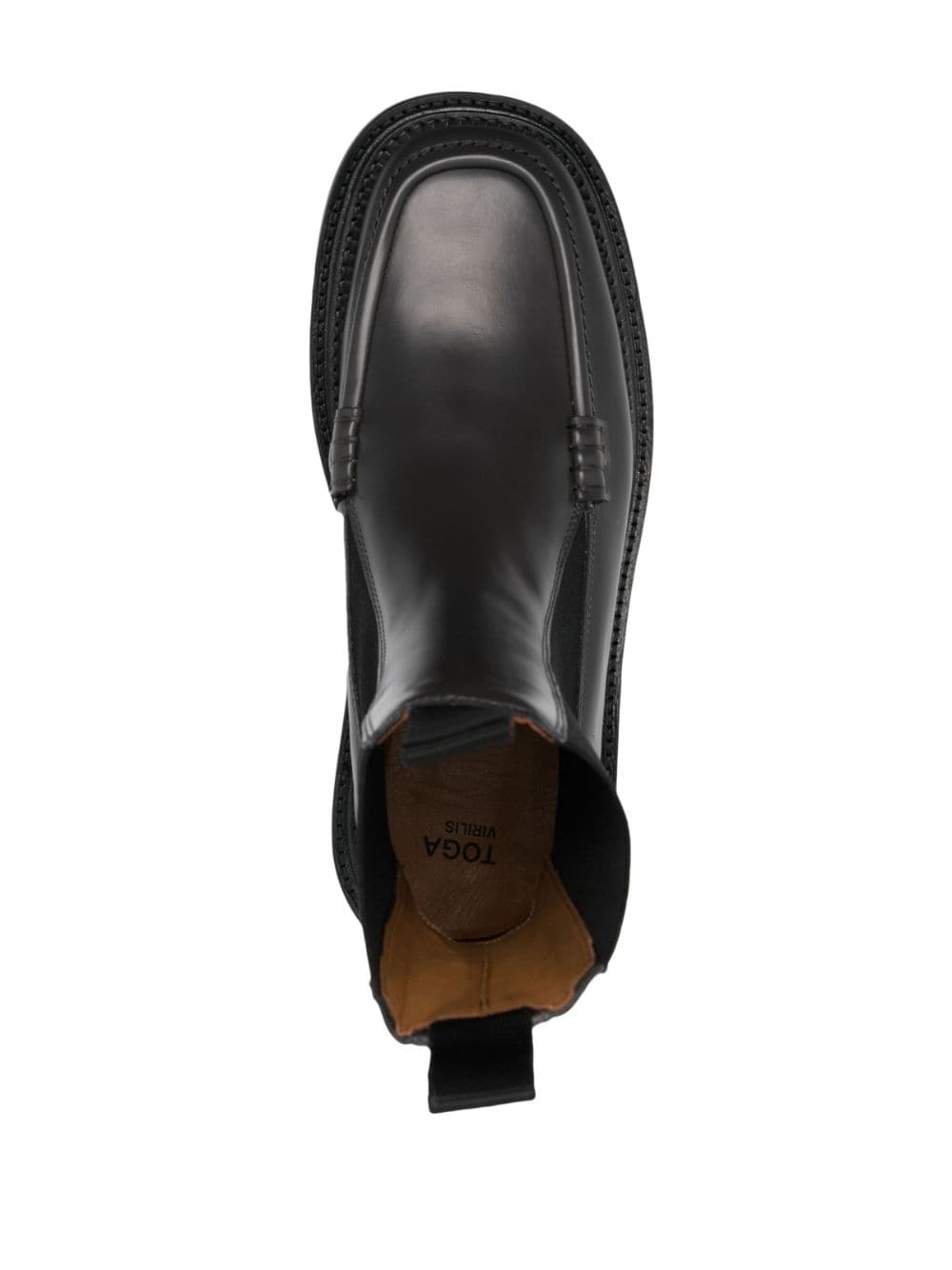 Side Gore ankle leather boots - 4