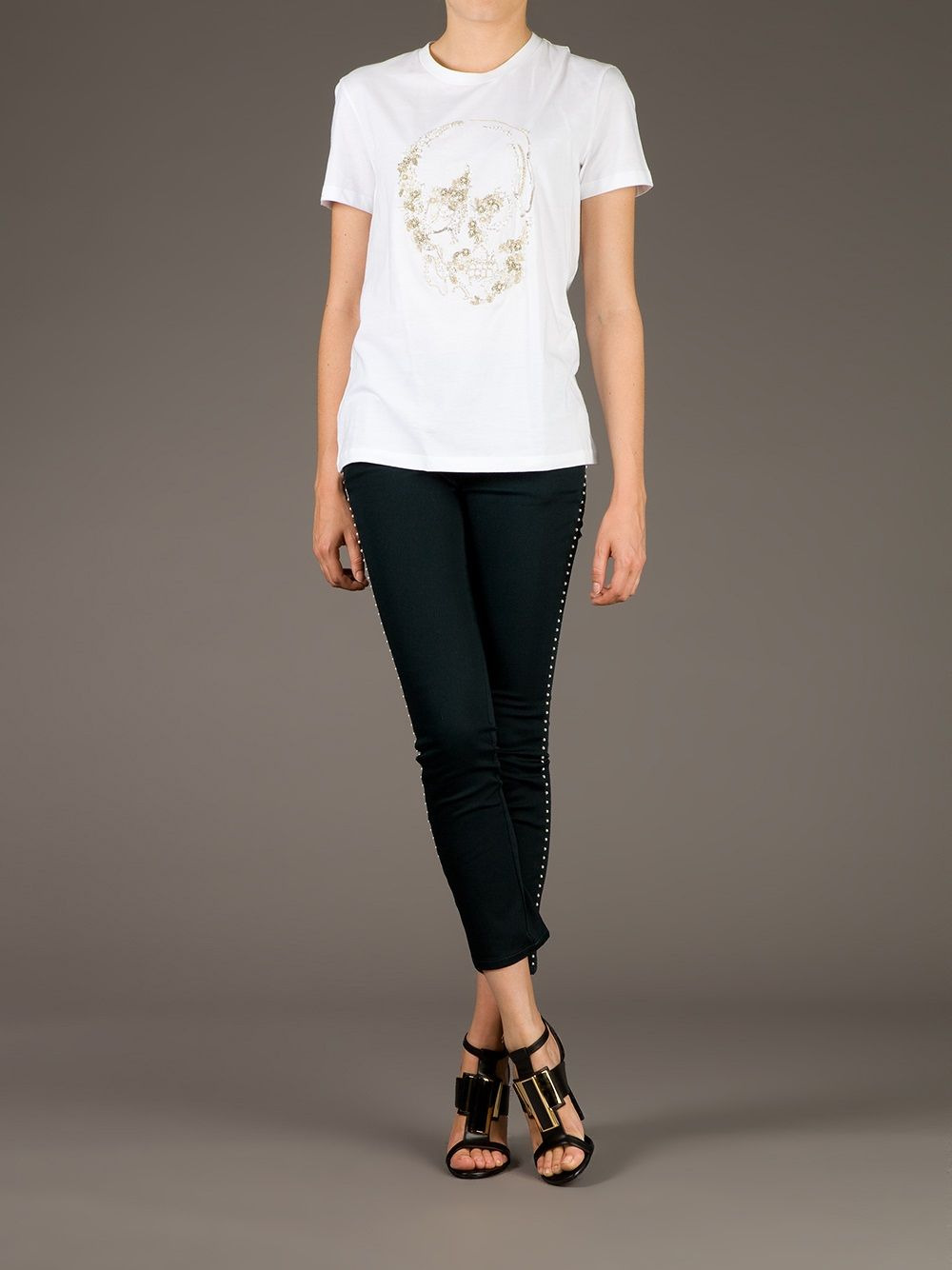 cropped beaded trouser - 3