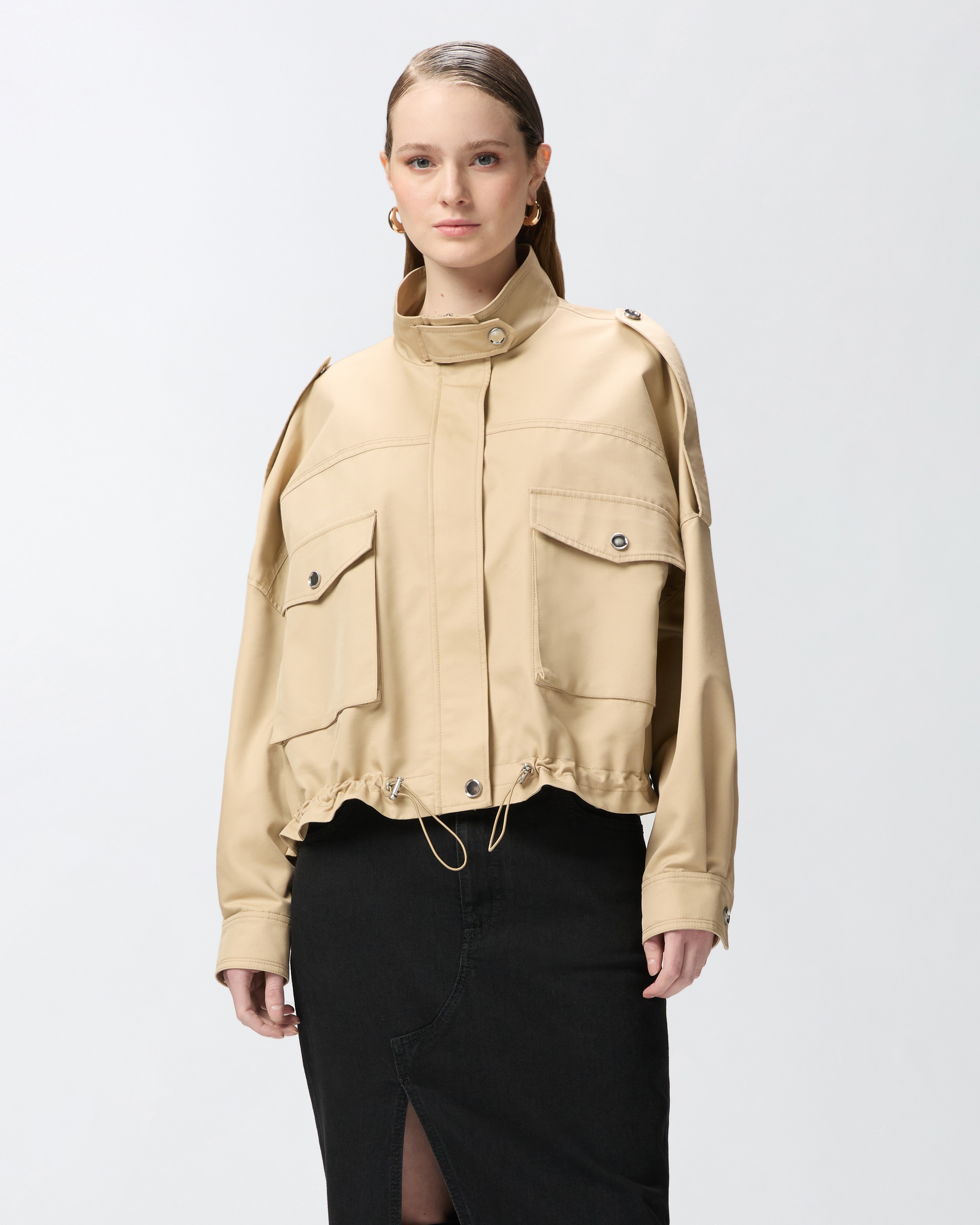 UTILITY-STYLE PEA JACKET WITH MAXI POCKETS - 2