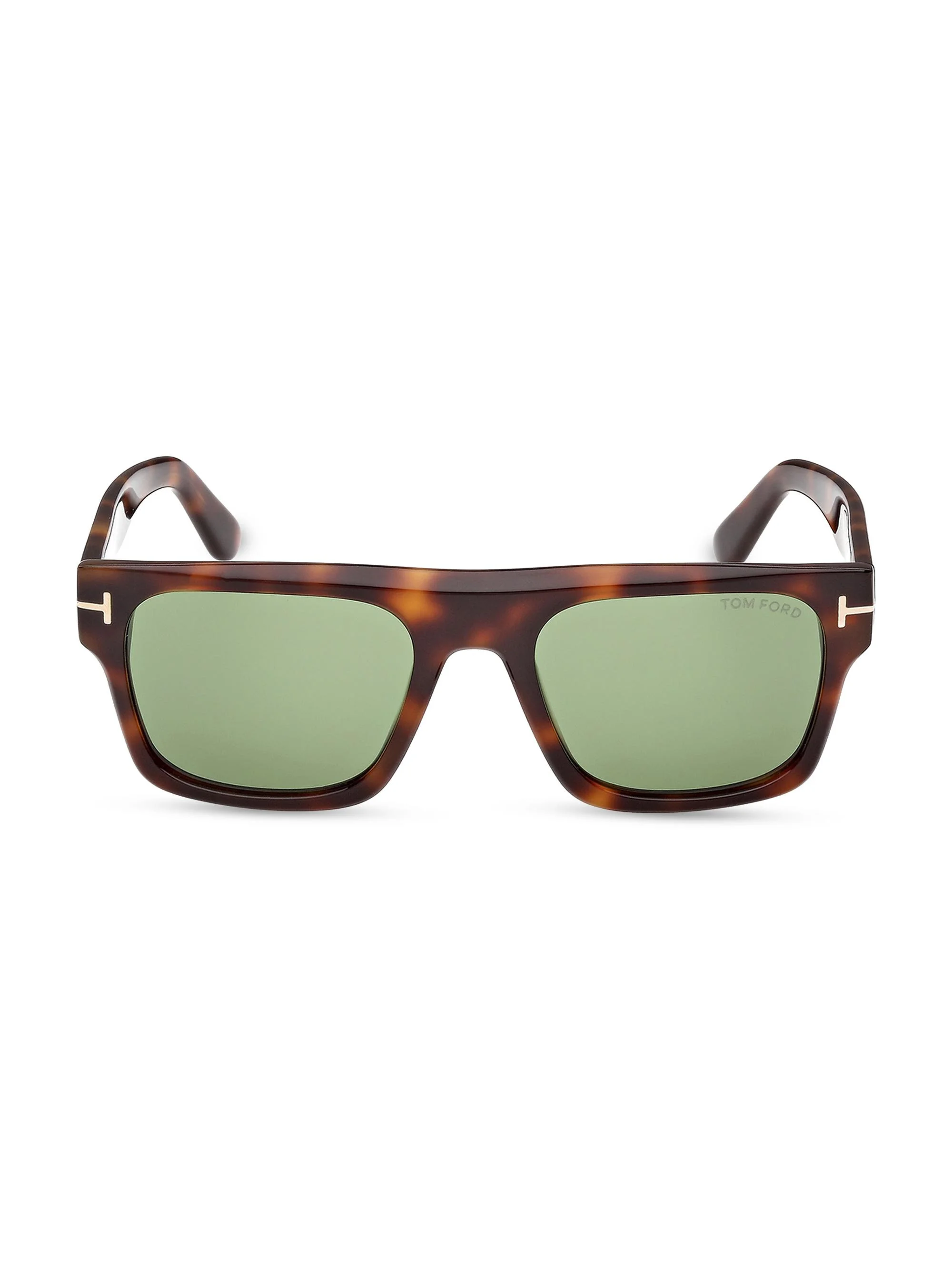 Men's Cyrus 53MM Square Tortoiseshell Sunglasses - Brown Green - 1