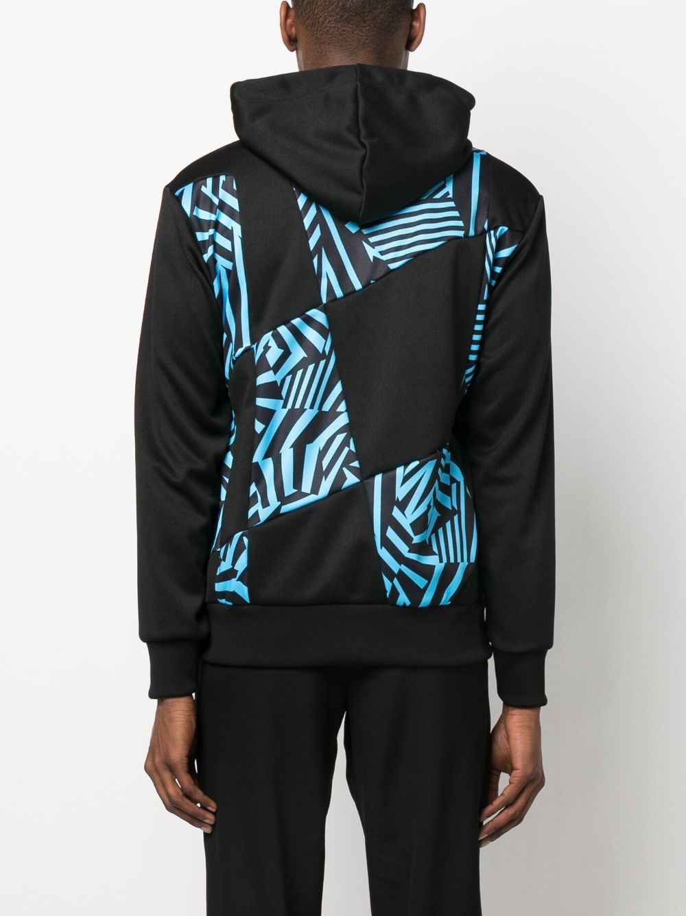 patchwork detailing hoodie - 4