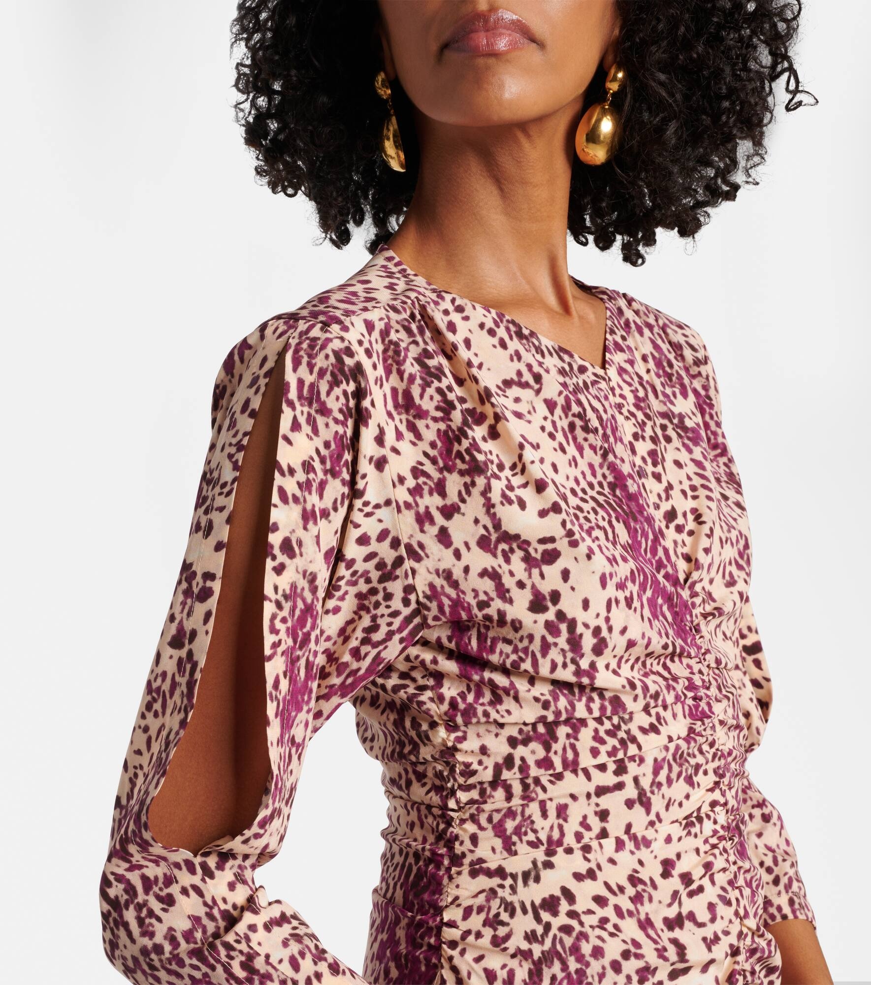 Octavia printed silk-blend minidress - 5
